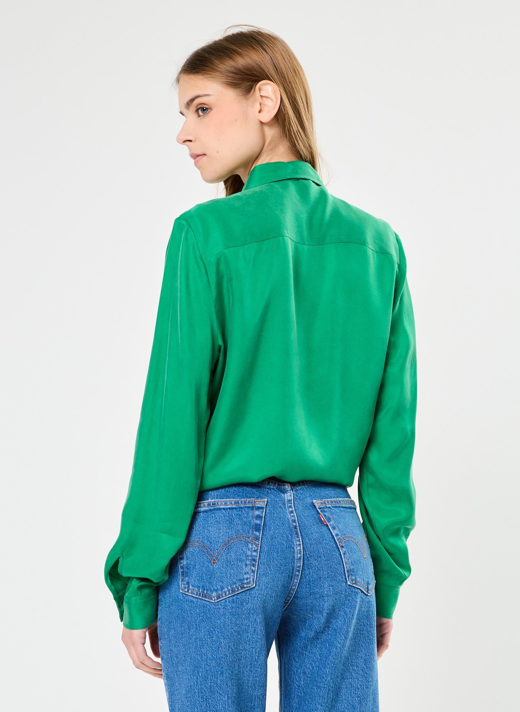 Camicie a maniche lunghe BY12195 donna verde IKKS Women Camicie a maniche lunghe BY12195 donna verde SMÉRALDO