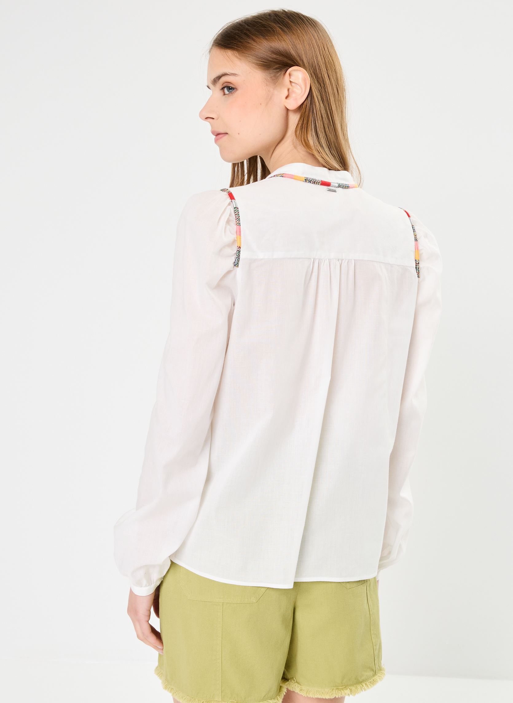 Langarm-Blusen BY13135 damen weiß IKKS Women Langarm-Blusen BY13135 damen weiß BLANC CASSÉ
