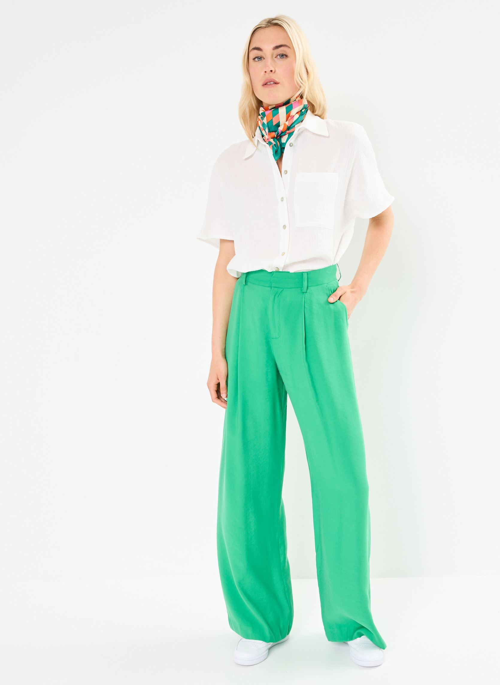 Weite Hosen BY22245 damen grün IKKS Women Weite Hosen BY22245 damen grün SMÉRALDO