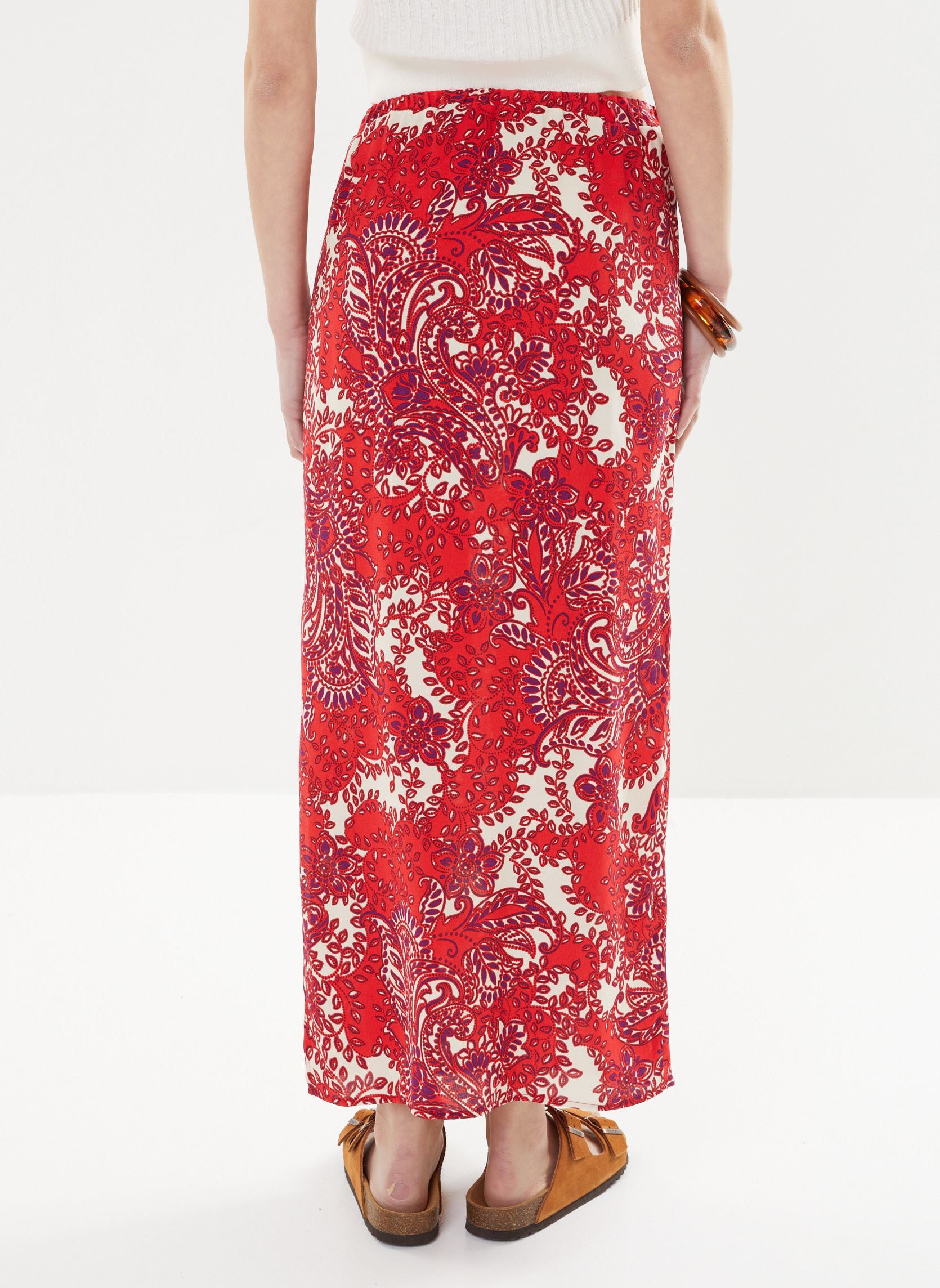 Lange rokken BY27285 dames rood IKKS Women Lange rokken BY27285 dames rood GROSEILLE