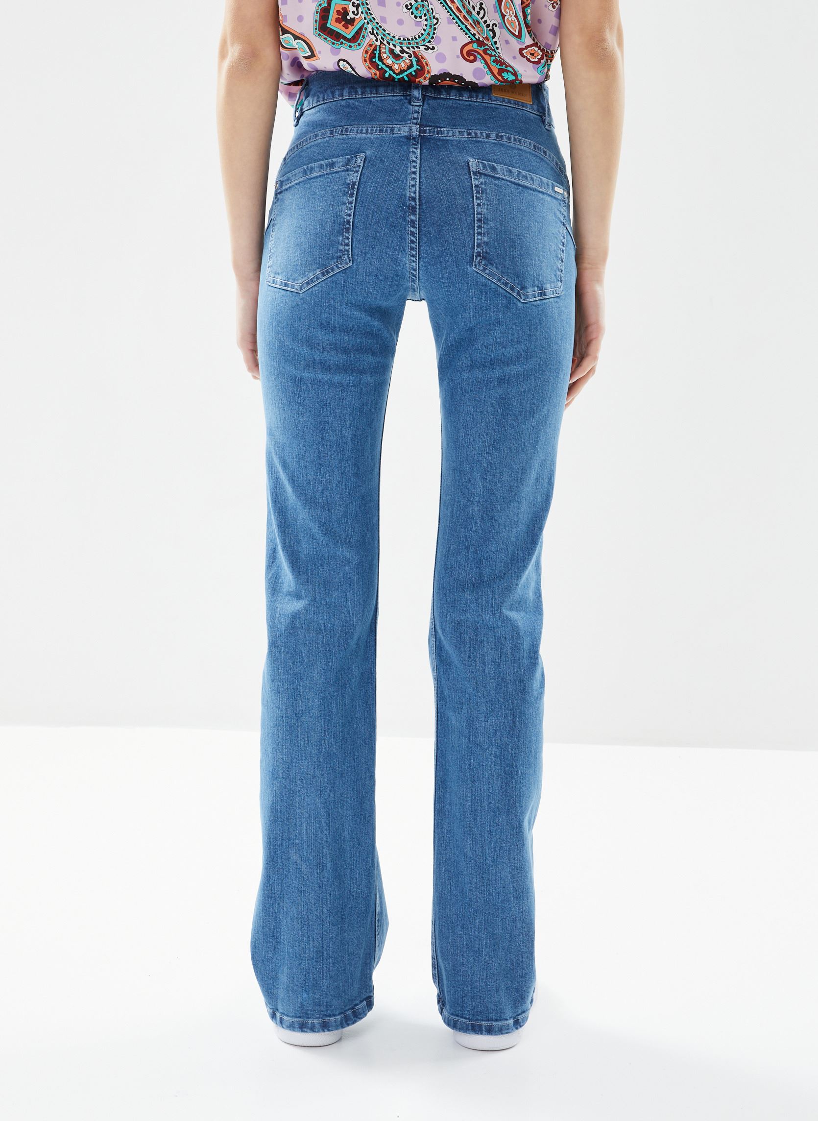Jeans flare BY29165 femme bleu IKKS Women Jeans flare BY29165 femme bleu SUMMER BLUE
