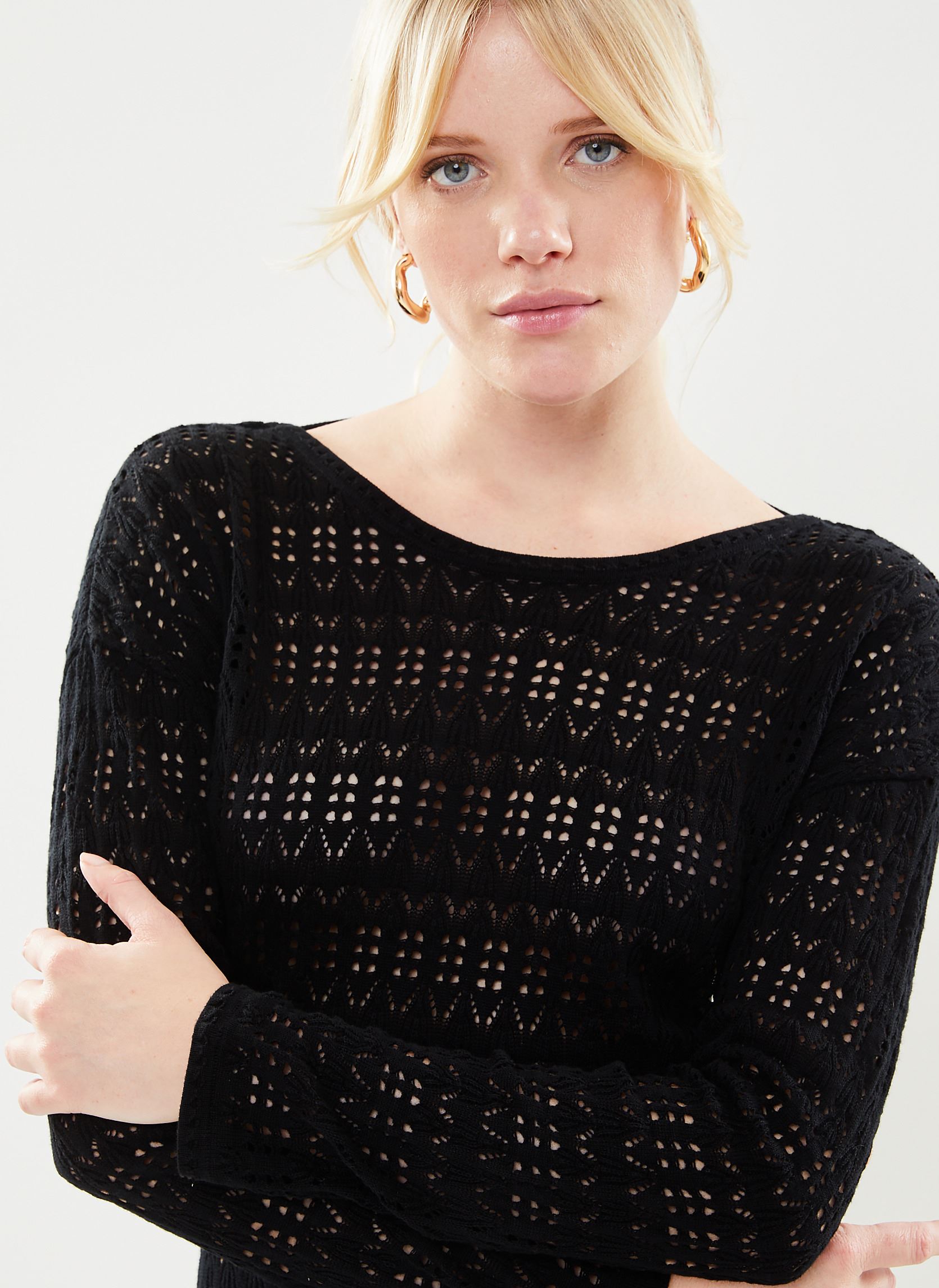 Lange jurken BY30605 dames zwart IKKS Women Lange jurken BY30605 dames zwart NOIR