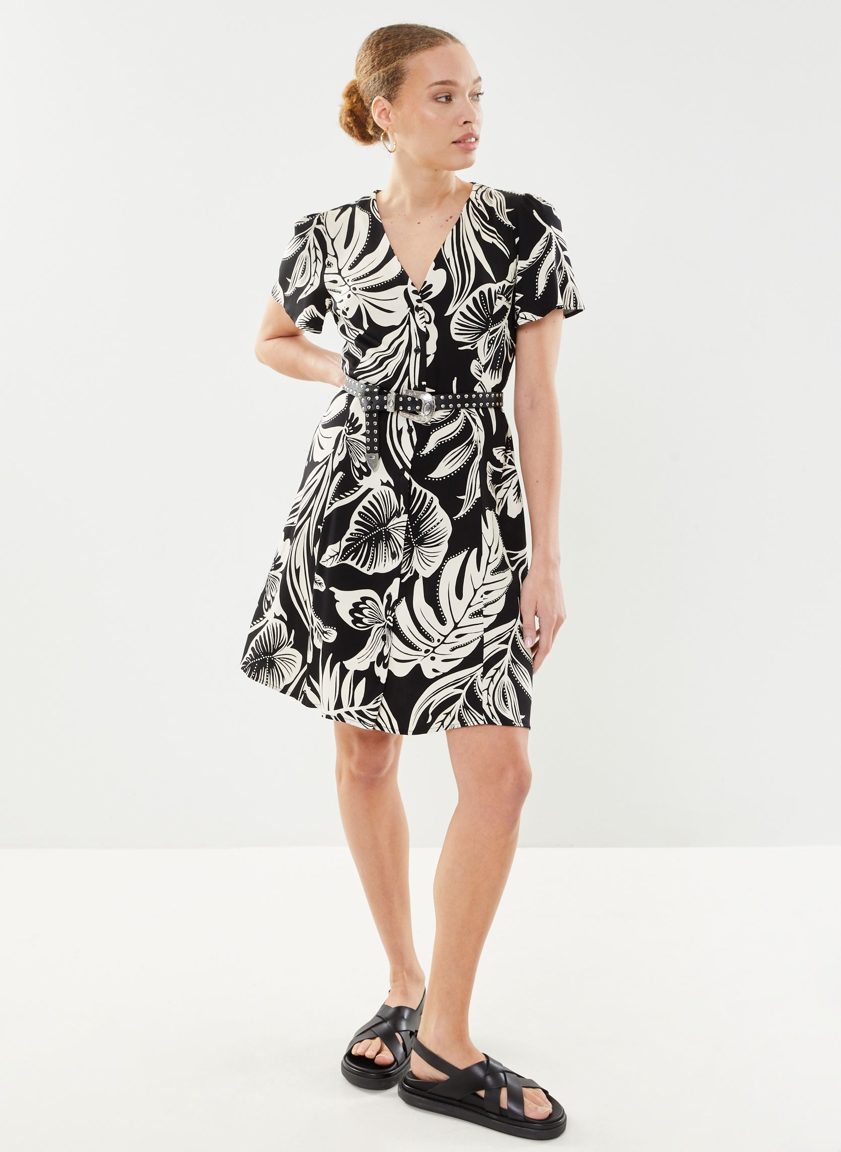 Kleider BY31295 damen mehrfarbig IKKS Women Kleider BY31295 damen mehrfarbig NOIR