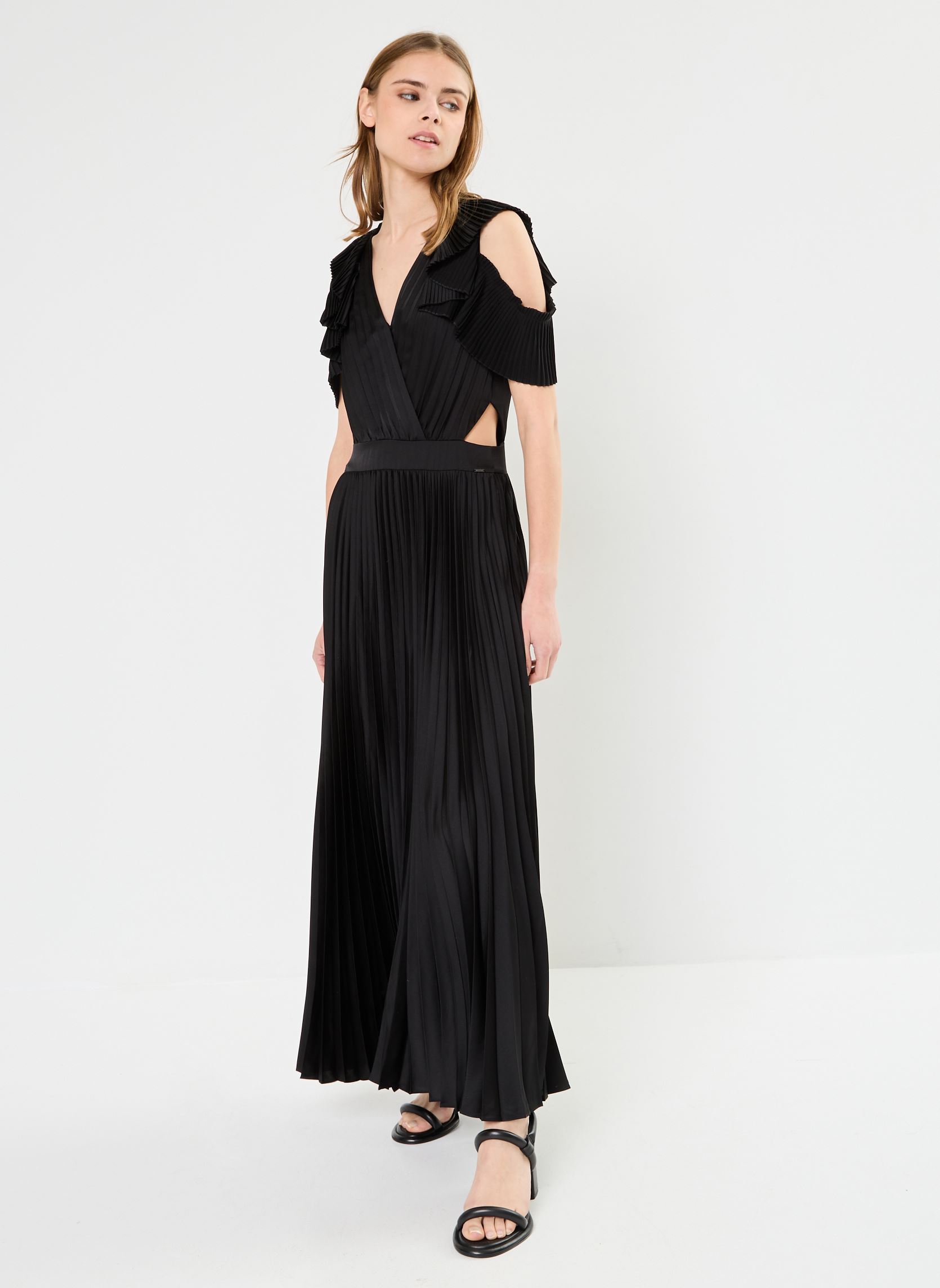 Robes longues BY31355 femme noir IKKS Women Robes longues BY31355 femme noir NOIR