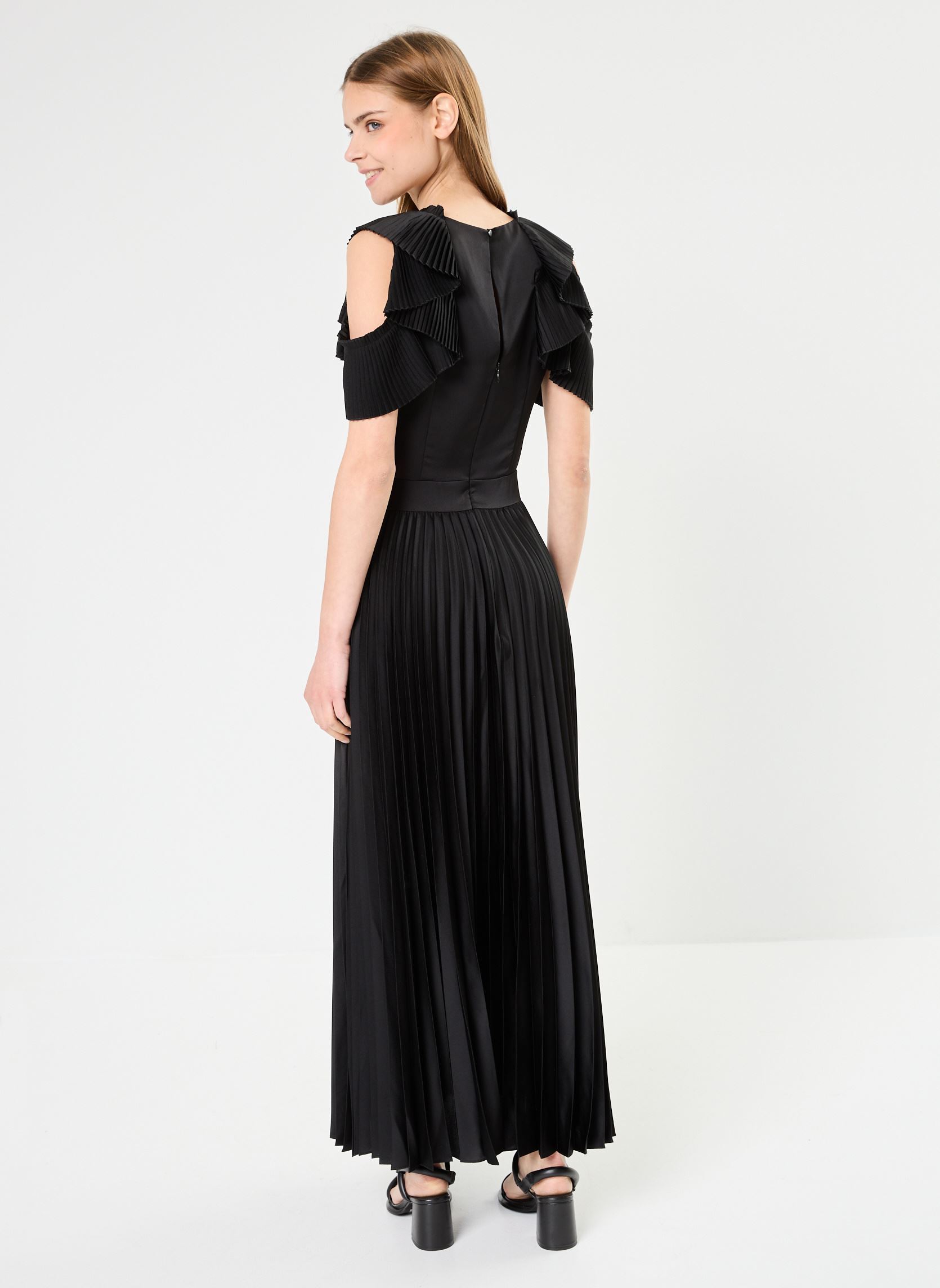 Robes longues BY31355 femme noir IKKS Women Robes longues BY31355 femme noir NOIR