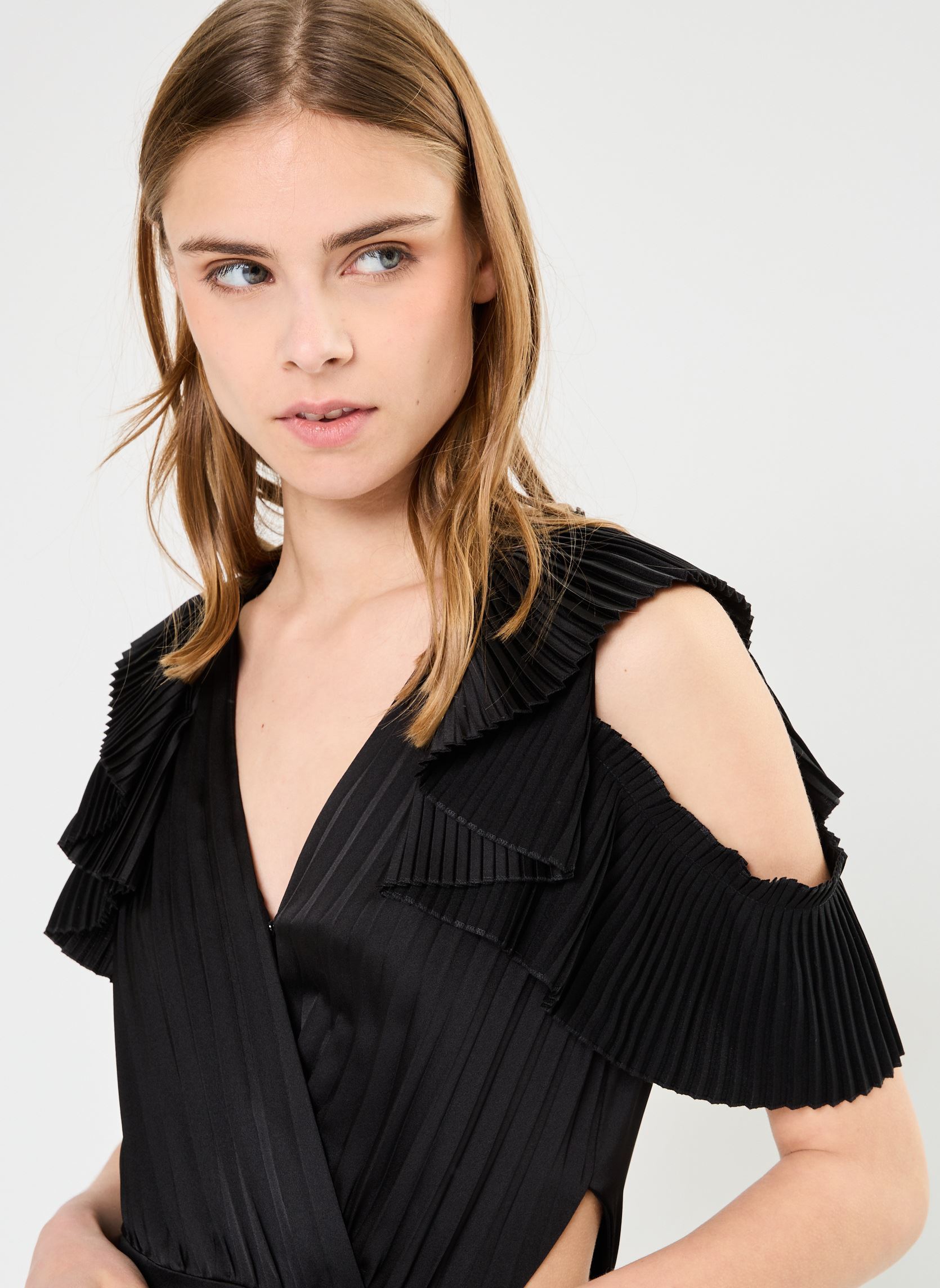 Robes longues BY31355 femme noir IKKS Women Robes longues BY31355 femme noir NOIR