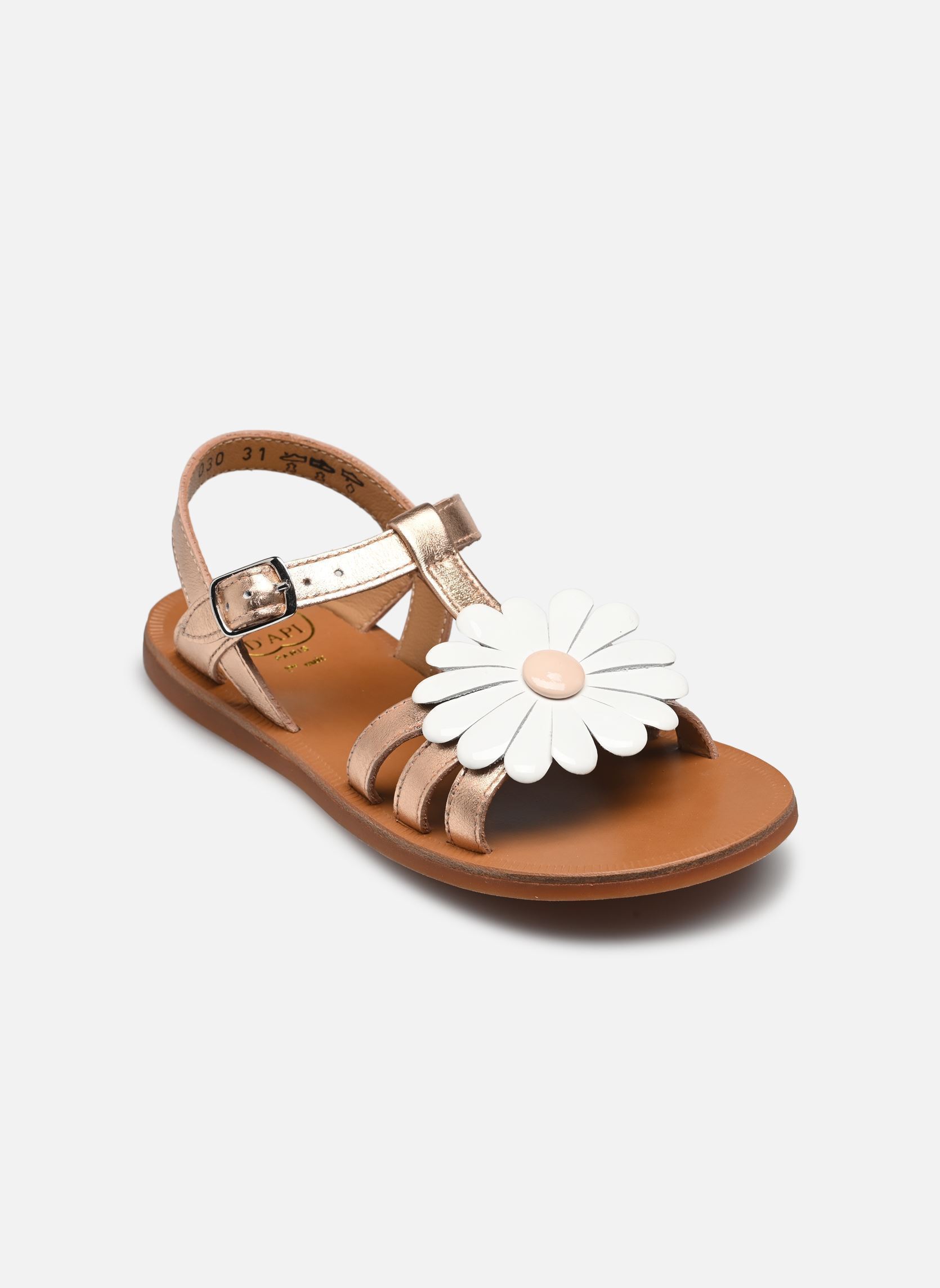 Sandales Plagette Big Flo fille rose Pom d Api Sandales Plagette Big Flo fille rose CUIVRE 2