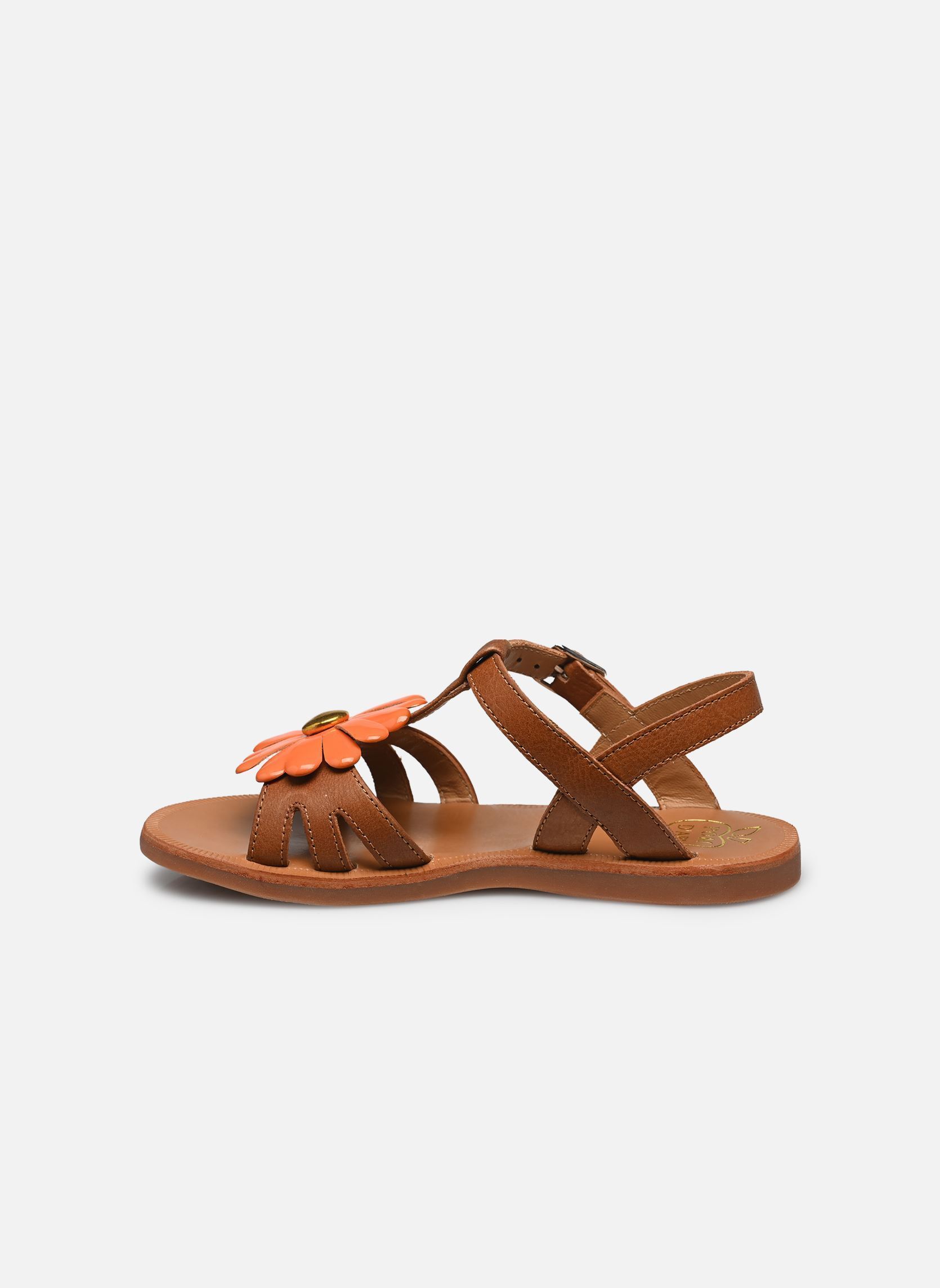 Sandalen Plagette Big Flo mädchen braun Pom d Api Sandalen Plagette Big Flo mädchen braun CAMEL