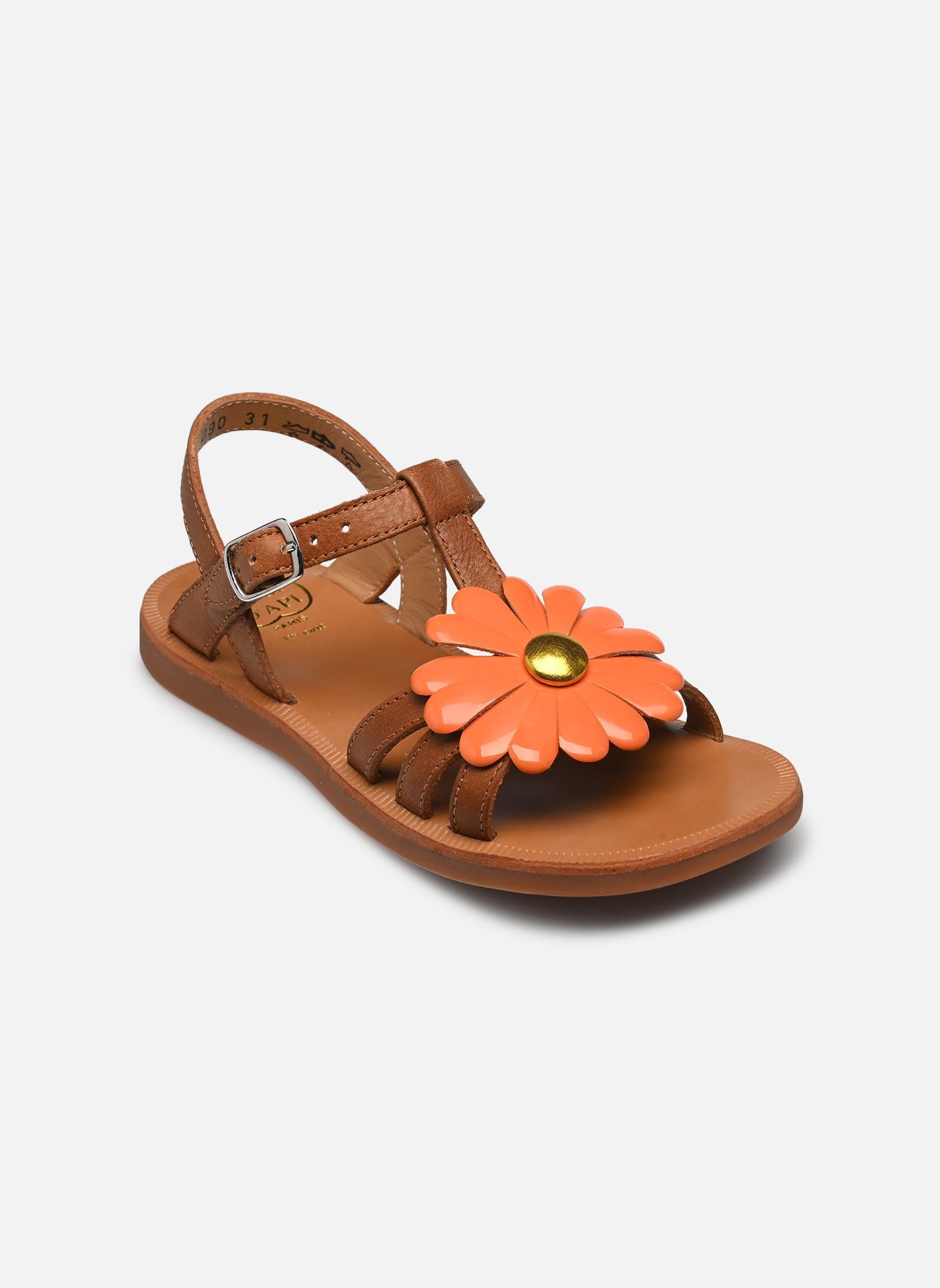 Sandalen Plagette Big Flo mädchen braun Pom d Api Sandalen Plagette Big Flo mädchen braun CAMEL