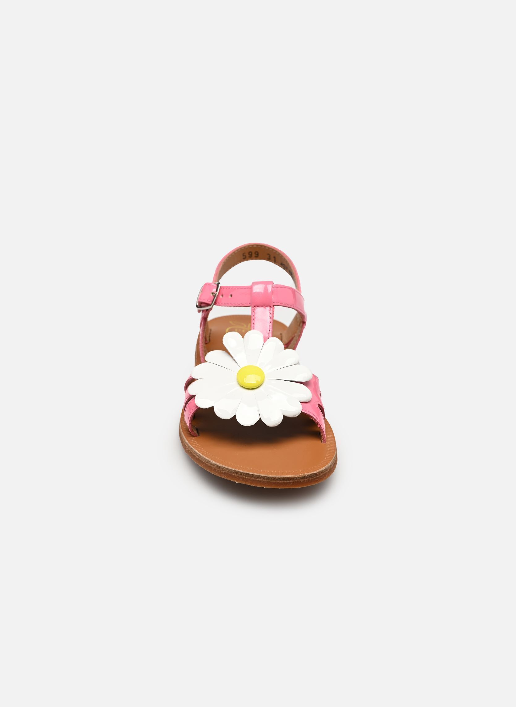Sandalen Plagette Big Flo meisjes roze Pom d Api Sandalen Plagette Big Flo meisjes roze BUBBLE GUM