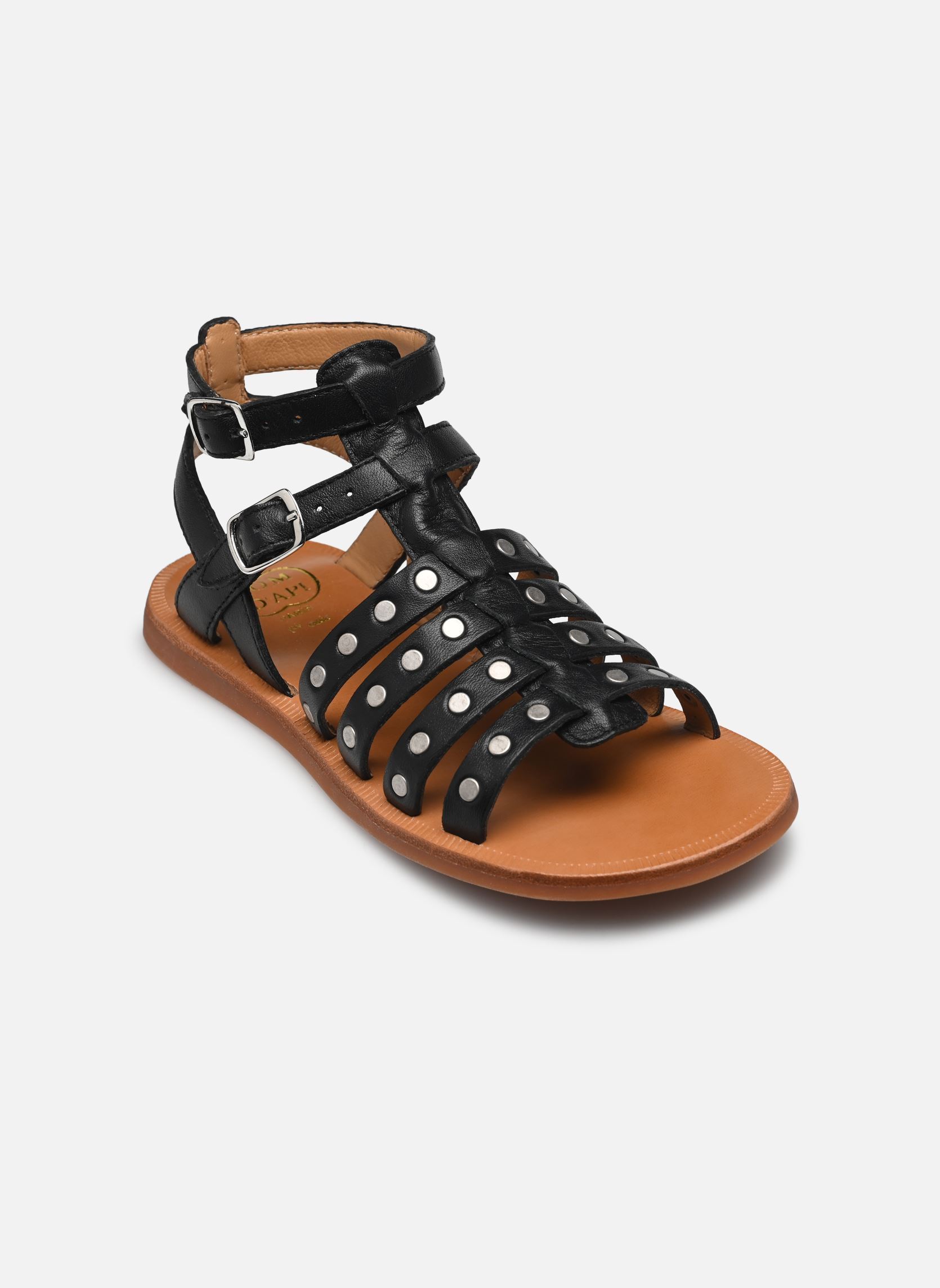 Sandali Plagette Stud bambina nero Pom d Api Sandali Plagette Stud bambina nero NOIR 2
