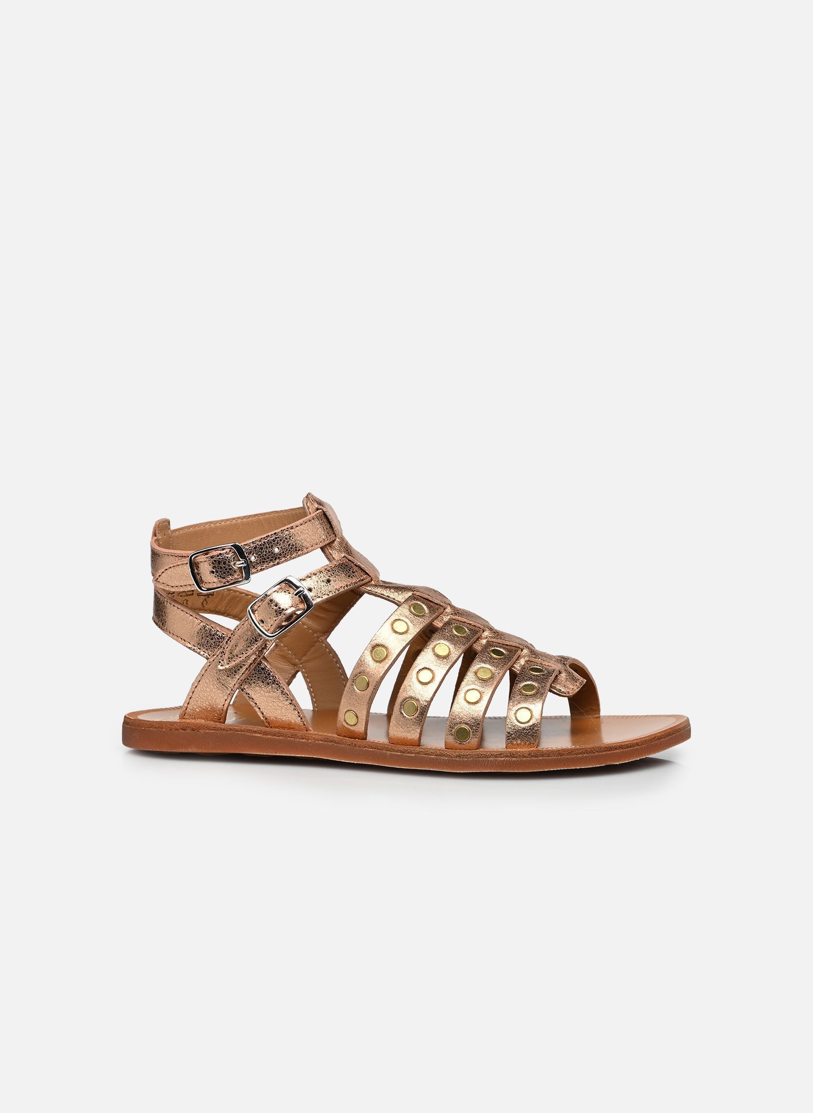 Sandalen Plagette Stud mädchen silber Pom d Api Sandalen Plagette Stud mädchen silber CUIVRE