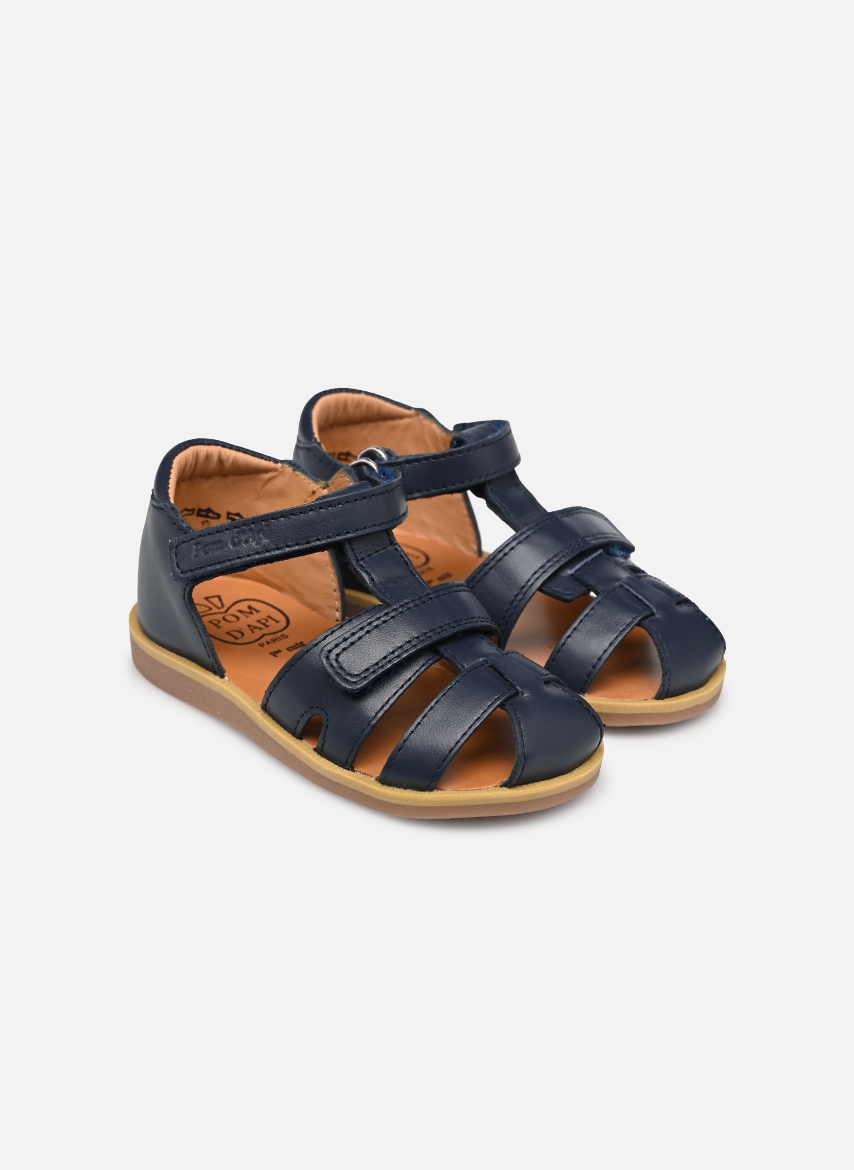 Sandales Poppy Boy Strap garçon bleu Pom d Api Sandales Poppy Boy Strap garçon bleu MARINE