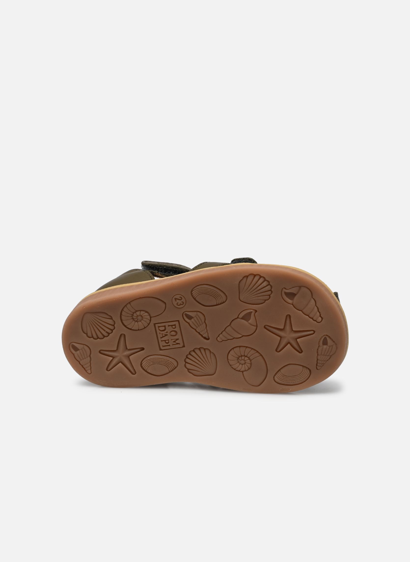 Sandales Poppy Boy Strap garçon vert Pom d Api Sandales Poppy Boy Strap garçon vert KAKI