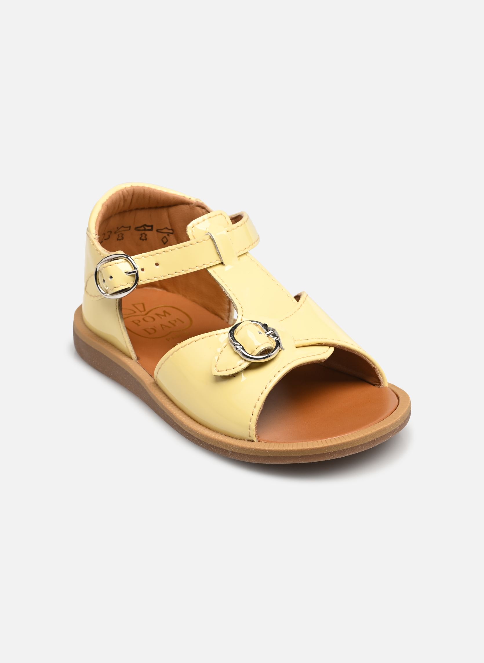 Sandales Poppy Bucky fille jaune Pom d Api Sandales Poppy Bucky fille jaune BUTTER