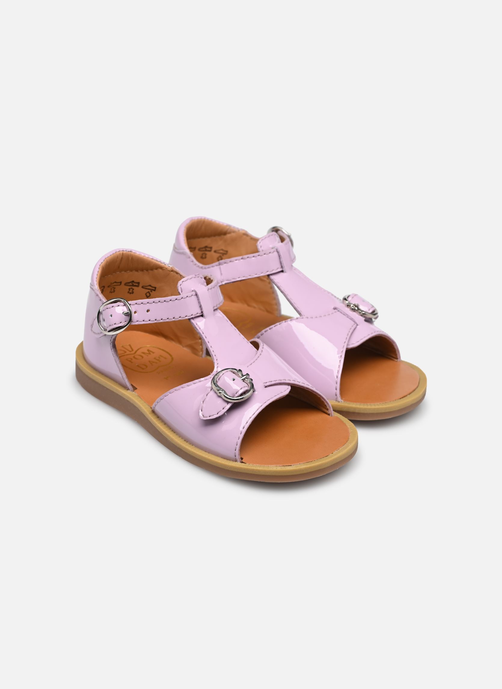 Sandales Poppy Bucky fille violet Pom d Api Sandales Poppy Bucky fille violet LILAS