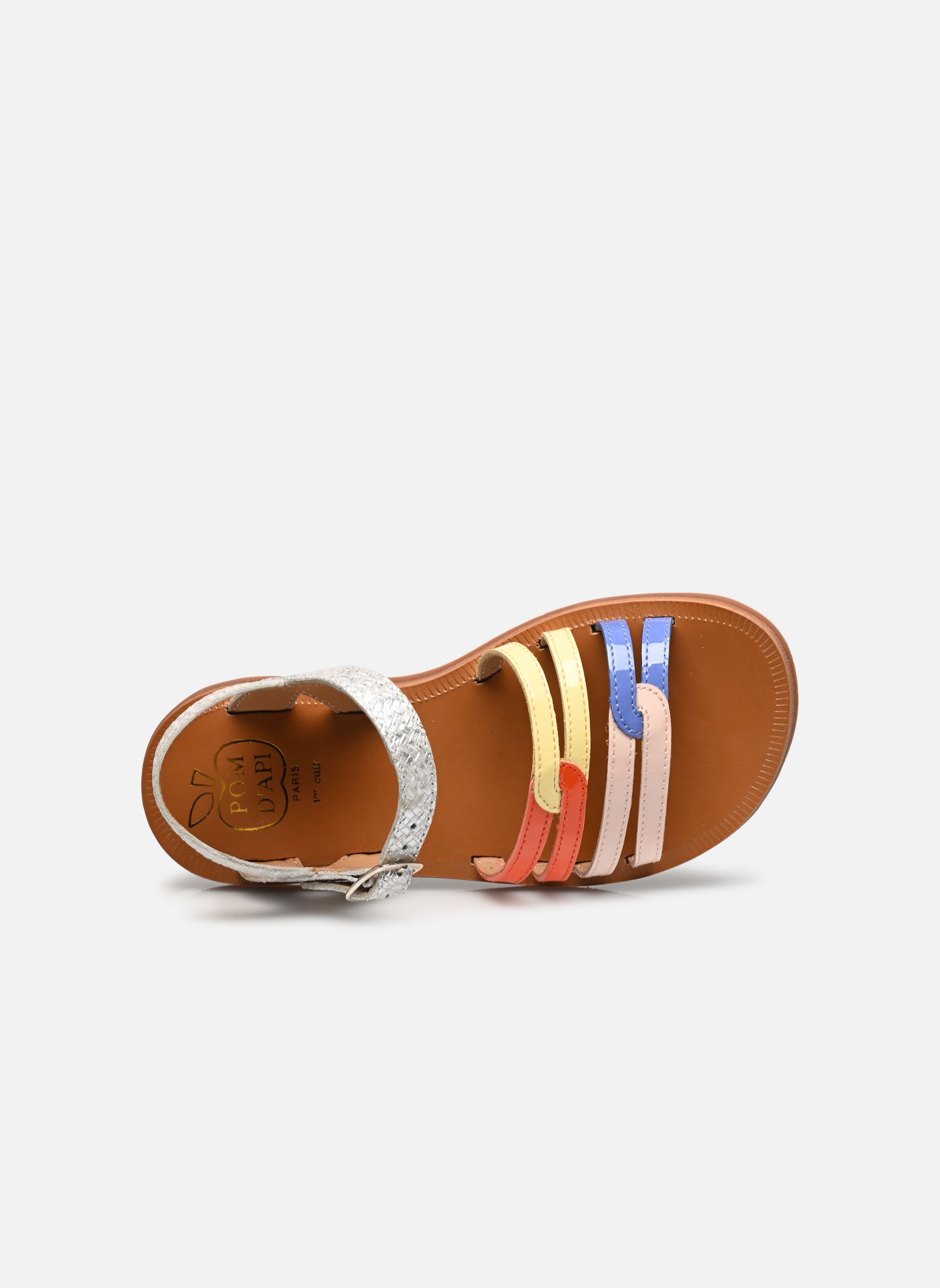 Sandalen Plagette Rainbow meisjes meerkleurig Pom d Api Sandalen Plagette Rainbow meisjes meerkleurig BLANC