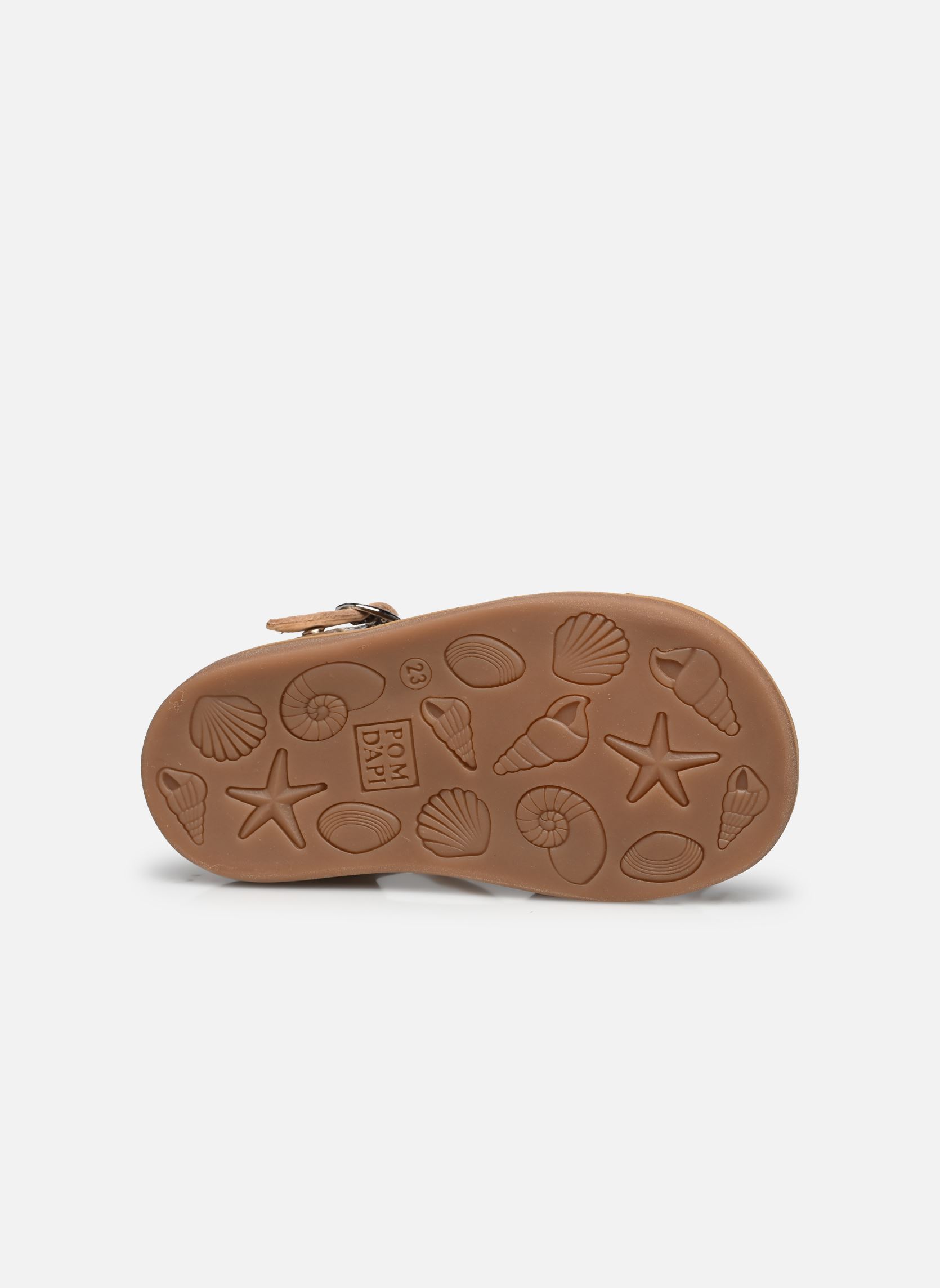 Sandali Poppy Multi Daisy bambina oro e bronzo Pom d Api Sandali Poppy Multi Daisy bambina oro e bronzo PLATINE-MULTI