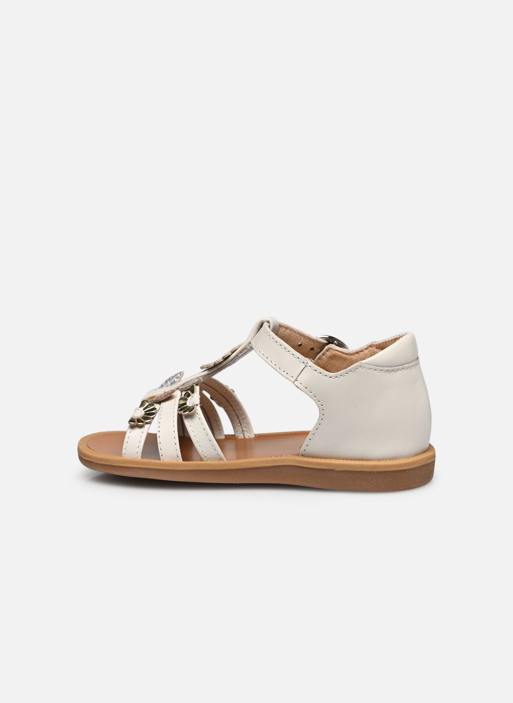 Sandalias Poppy Multi Daisy niña blanco Pom d Api Sandalias Poppy Multi Daisy niña blanco CREMA-MULTI