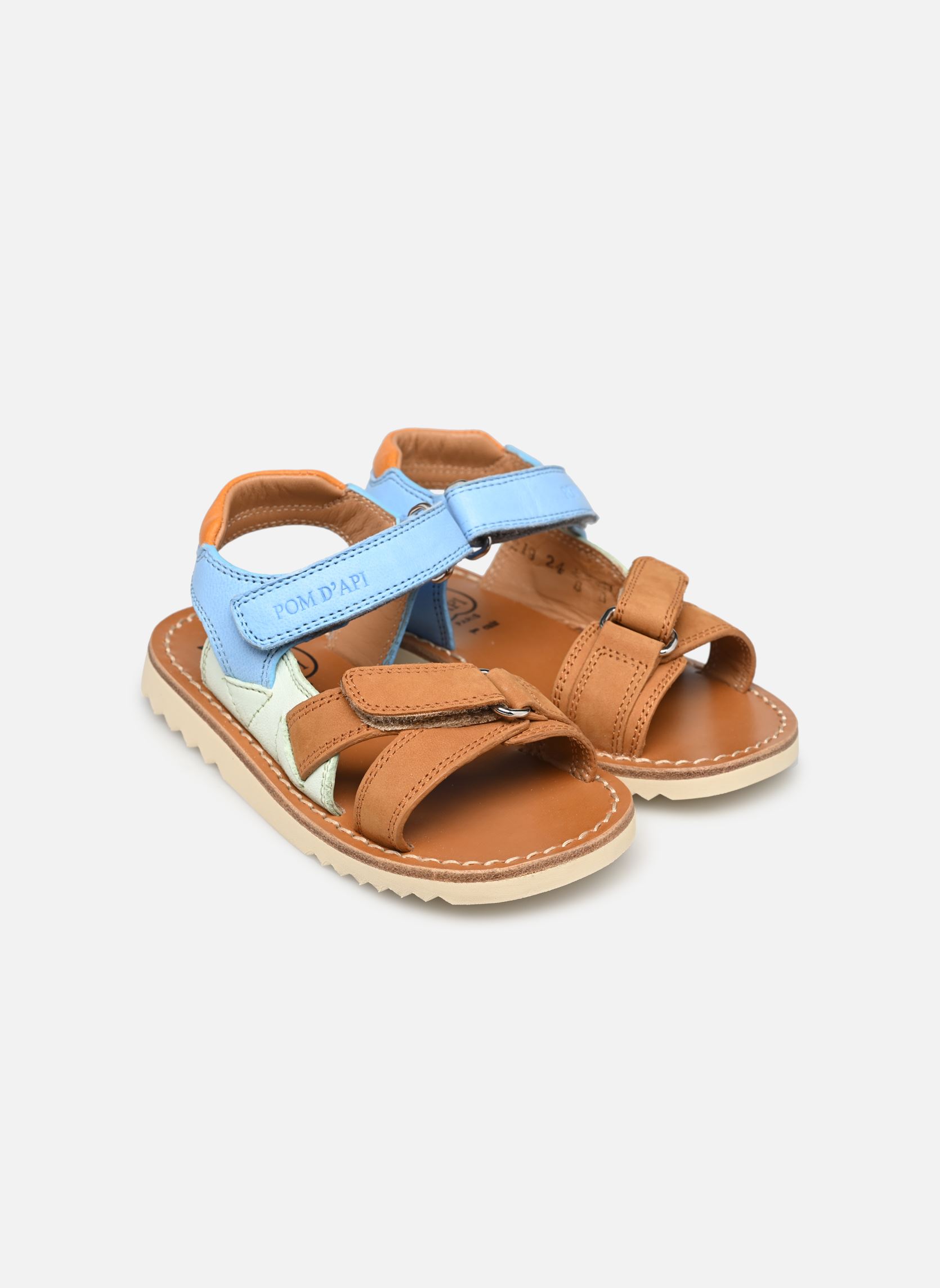 Sandalen Waff Jimy jungen mehrfarbig Pom d Api Sandalen Waff Jimy jungen mehrfarbig CAMEL-AZUR