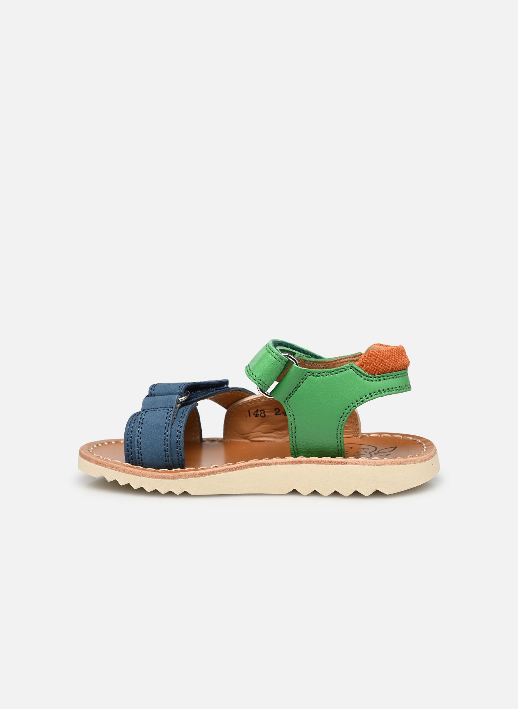 Sandales Waff Jimy garçon multicolore Pom d Api Sandales Waff Jimy garçon multicolore DENIM-VERT
