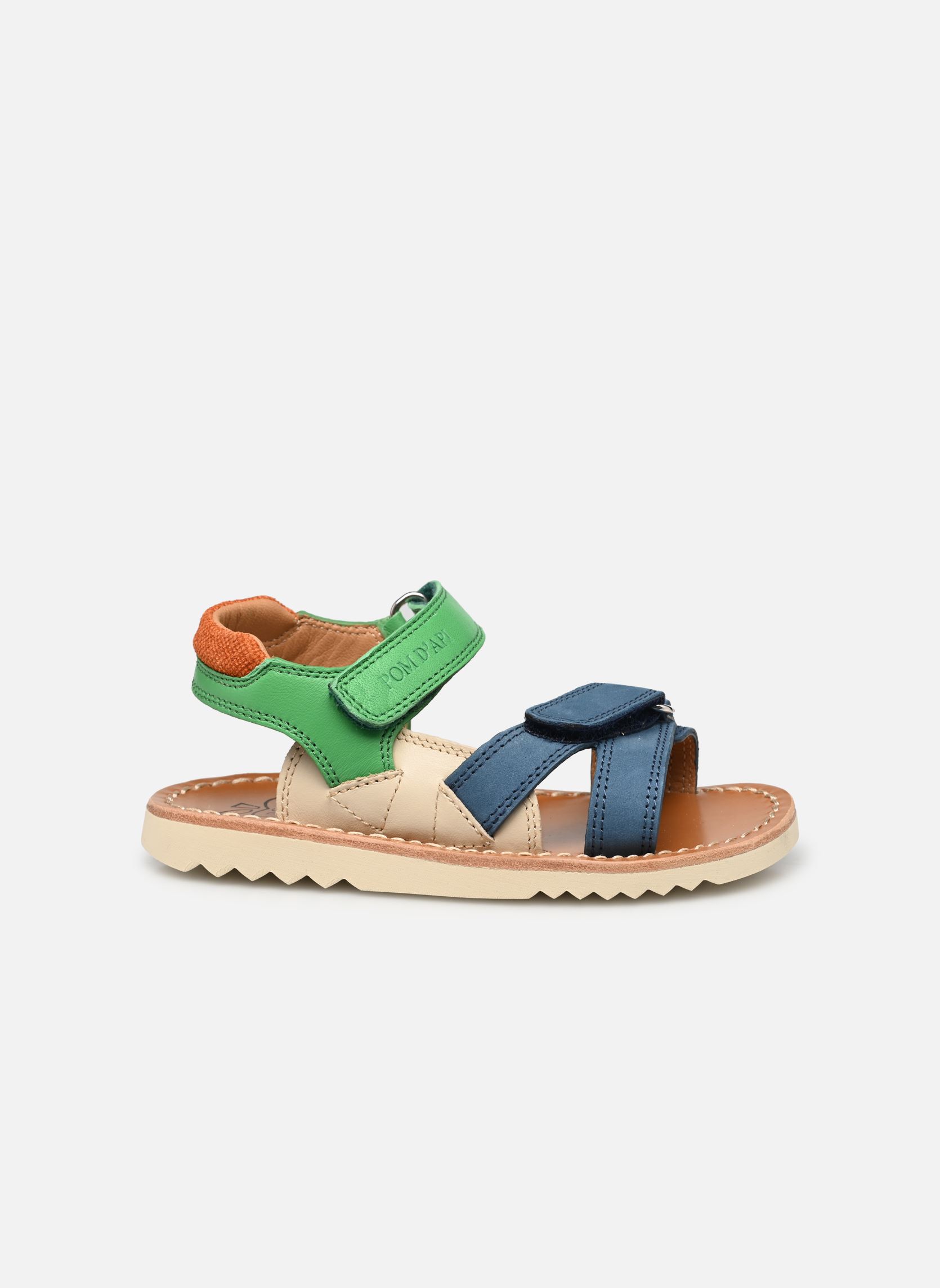 Sandales Waff Jimy garçon multicolore Pom d Api Sandales Waff Jimy garçon multicolore DENIM-VERT