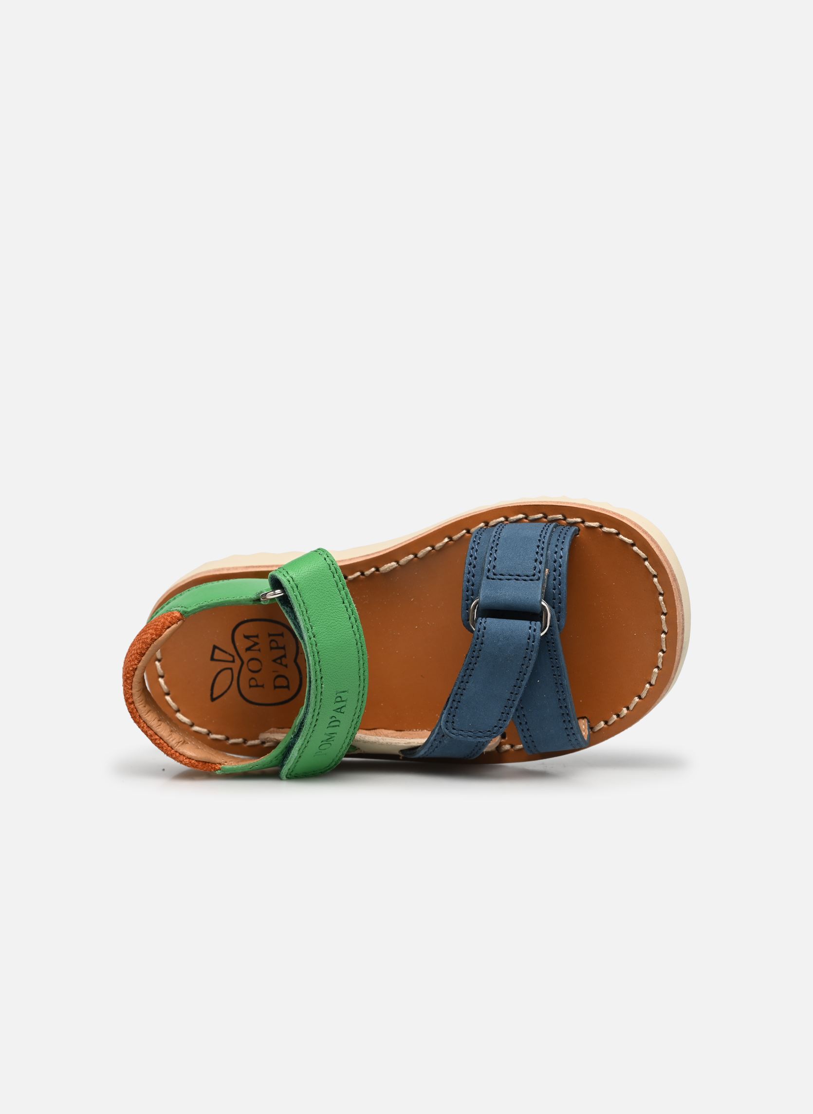 Sandales Waff Jimy garçon multicolore Pom d Api Sandales Waff Jimy garçon multicolore DENIM-VERT