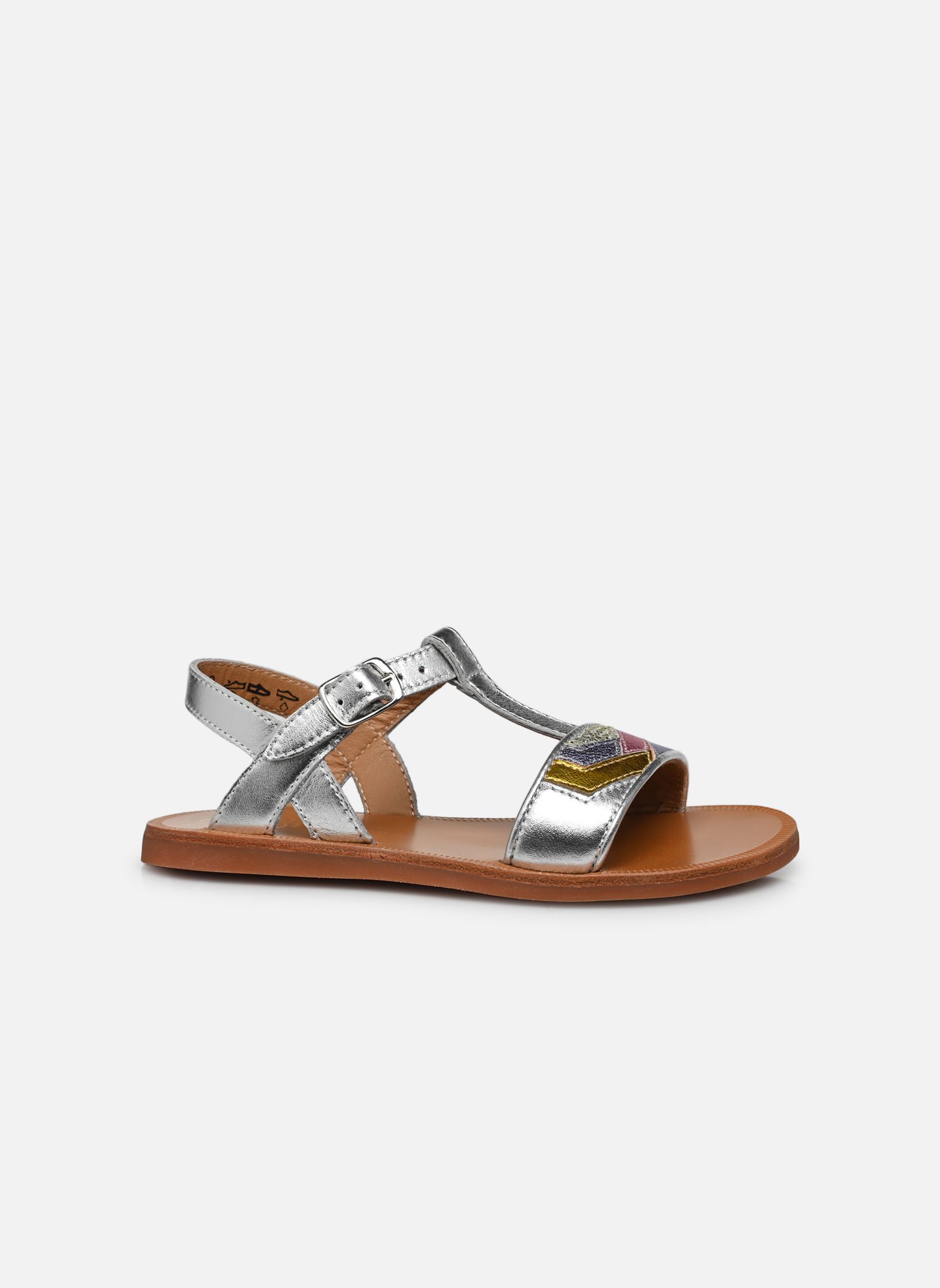 Sandalen Plagette Drap mädchen mehrfarbig Pom d Api Sandalen Plagette Drap mädchen mehrfarbig SILVER