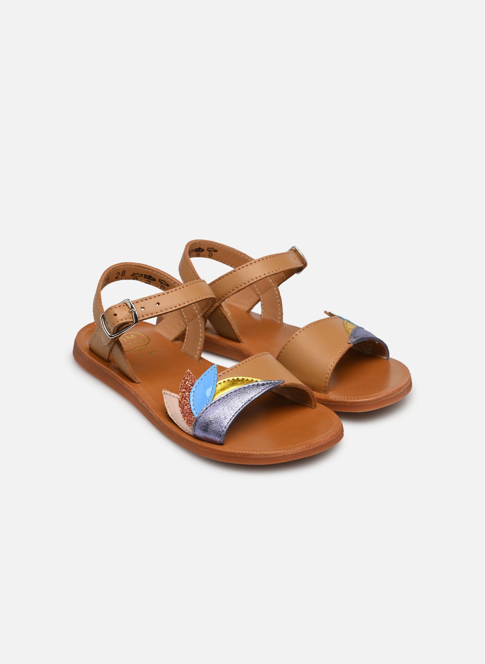 Sandales Plagette Ara fille multicolore Pom d Api Sandales Plagette Ara fille multicolore LIGHT CAMEL
