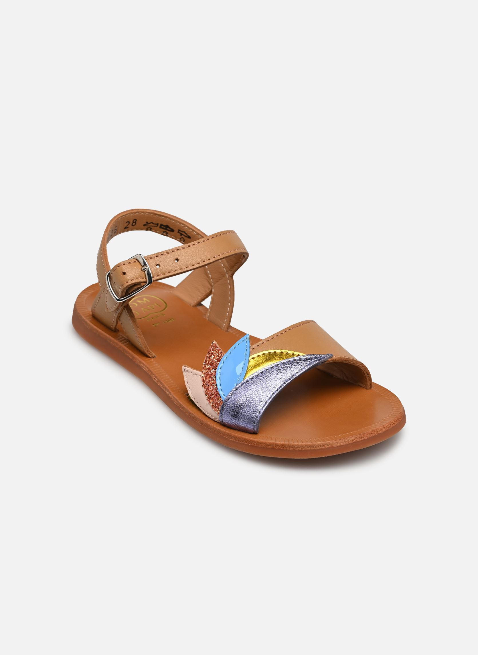 Sandales Plagette Ara fille multicolore Pom d Api Sandales Plagette Ara fille multicolore LIGHT CAMEL
