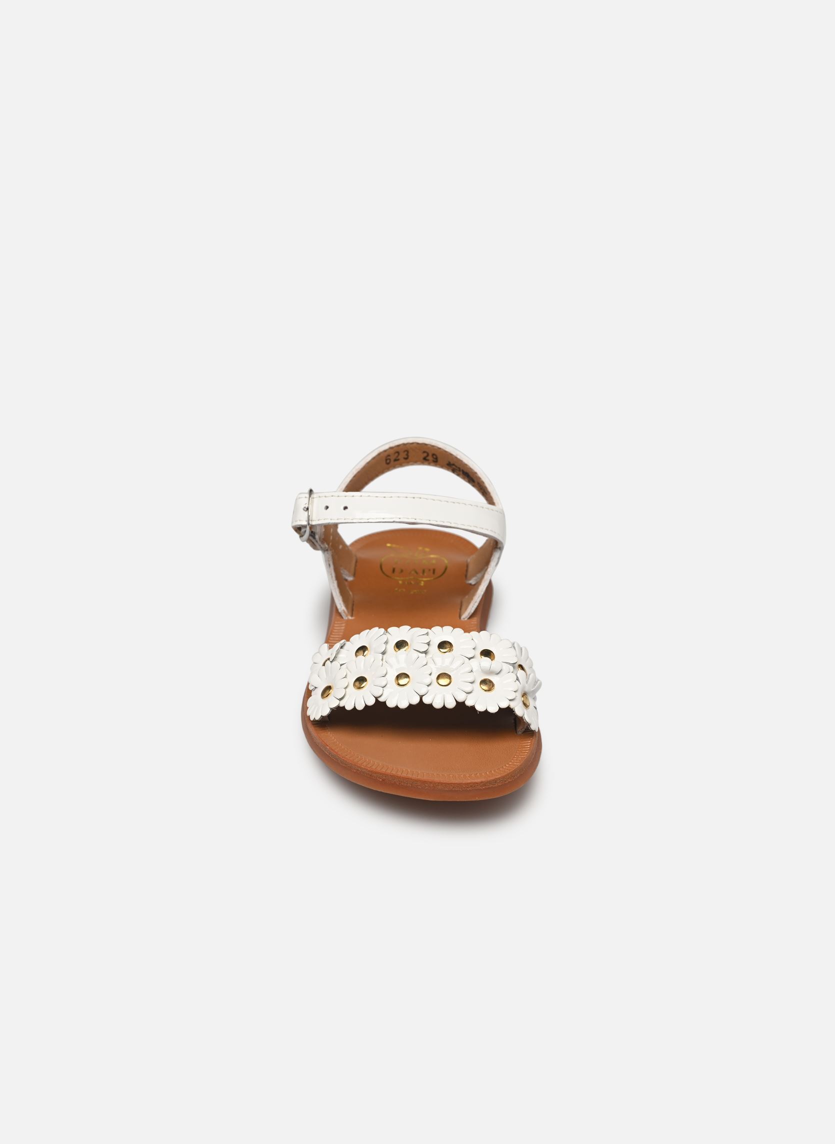 Sandalen Plagette Multi Flo mädchen weiß Pom d Api Sandalen Plagette Multi Flo mädchen weiß BLANC 2