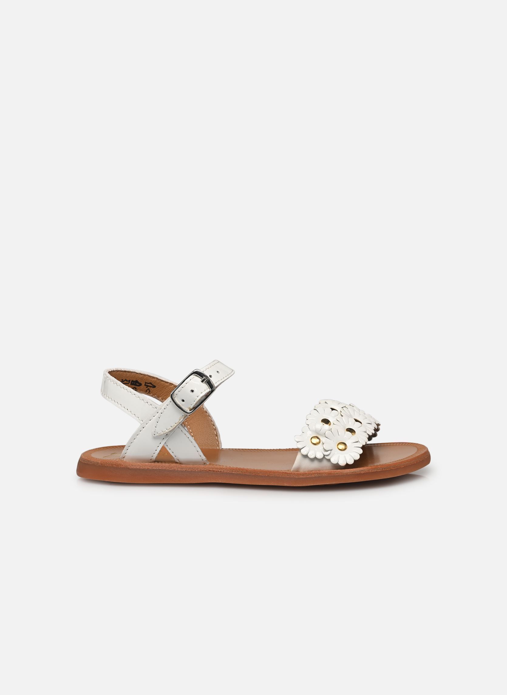 Sandalen Plagette Multi Flo mädchen weiß Pom d Api Sandalen Plagette Multi Flo mädchen weiß BLANC 2