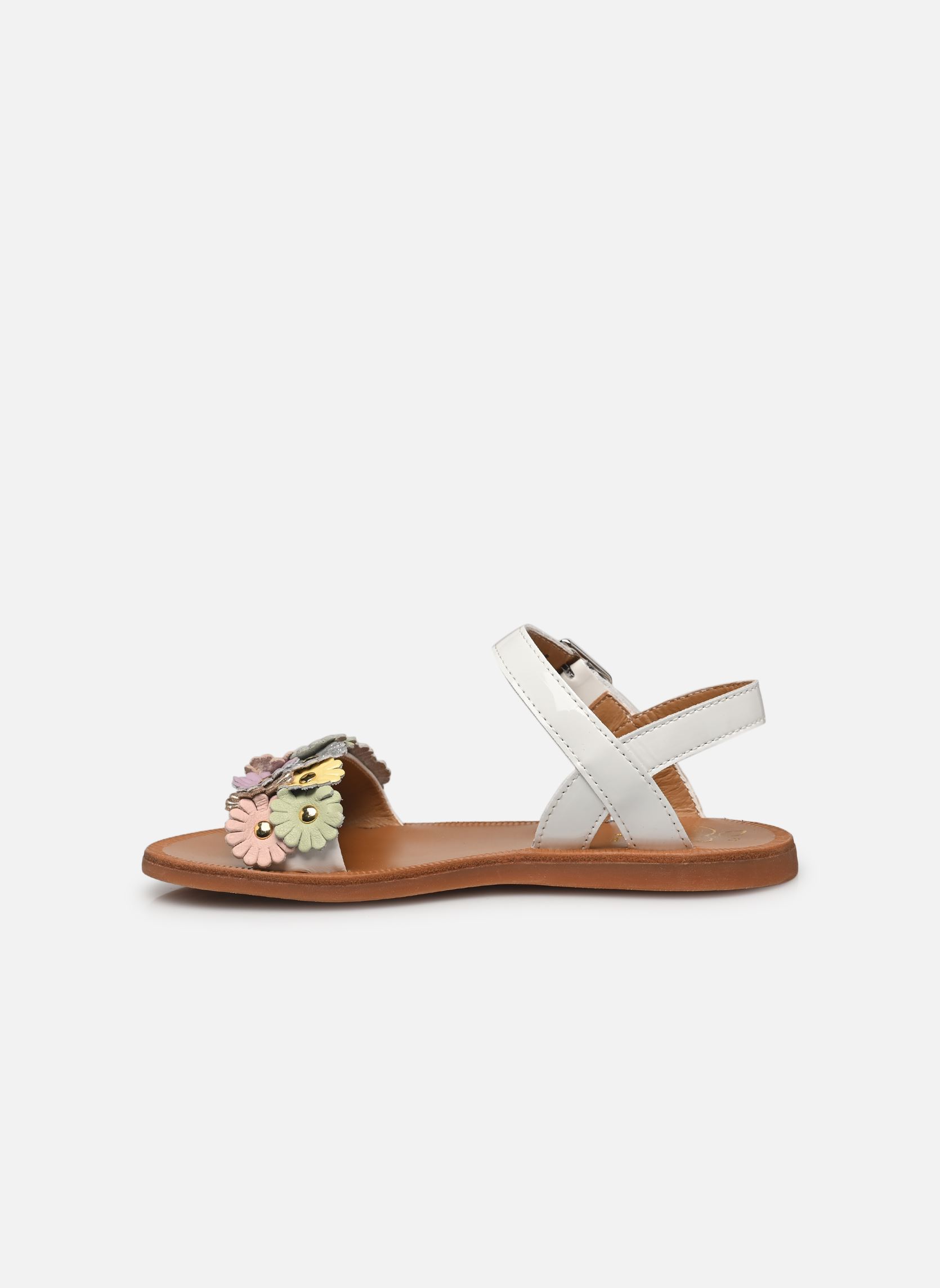 Sandalen Plagette Multi Flo meisjes wit Pom d Api Sandalen Plagette Multi Flo meisjes wit BLANC-MULTICO