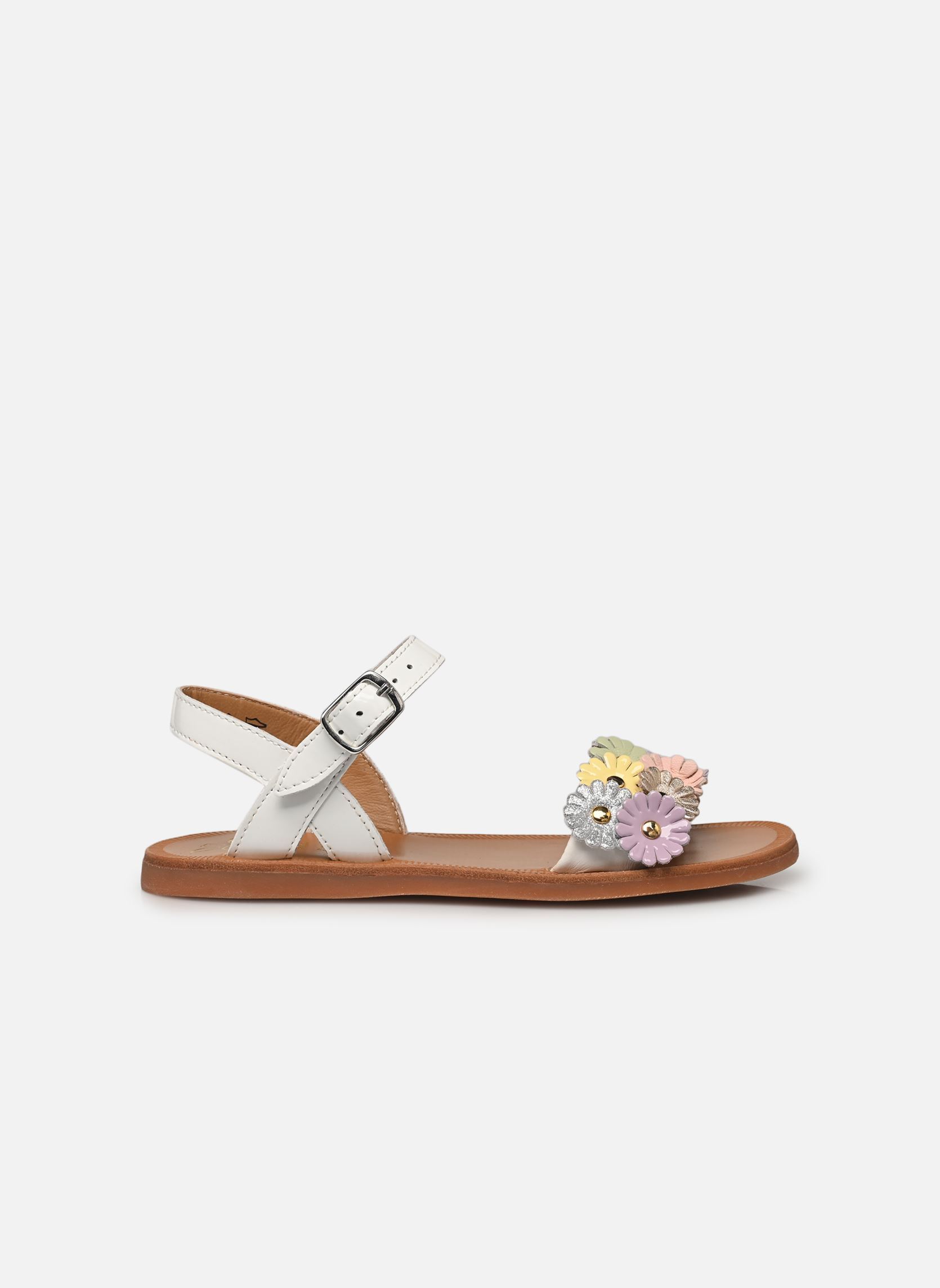 Sandalen Plagette Multi Flo meisjes wit Pom d Api Sandalen Plagette Multi Flo meisjes wit BLANC-MULTICO