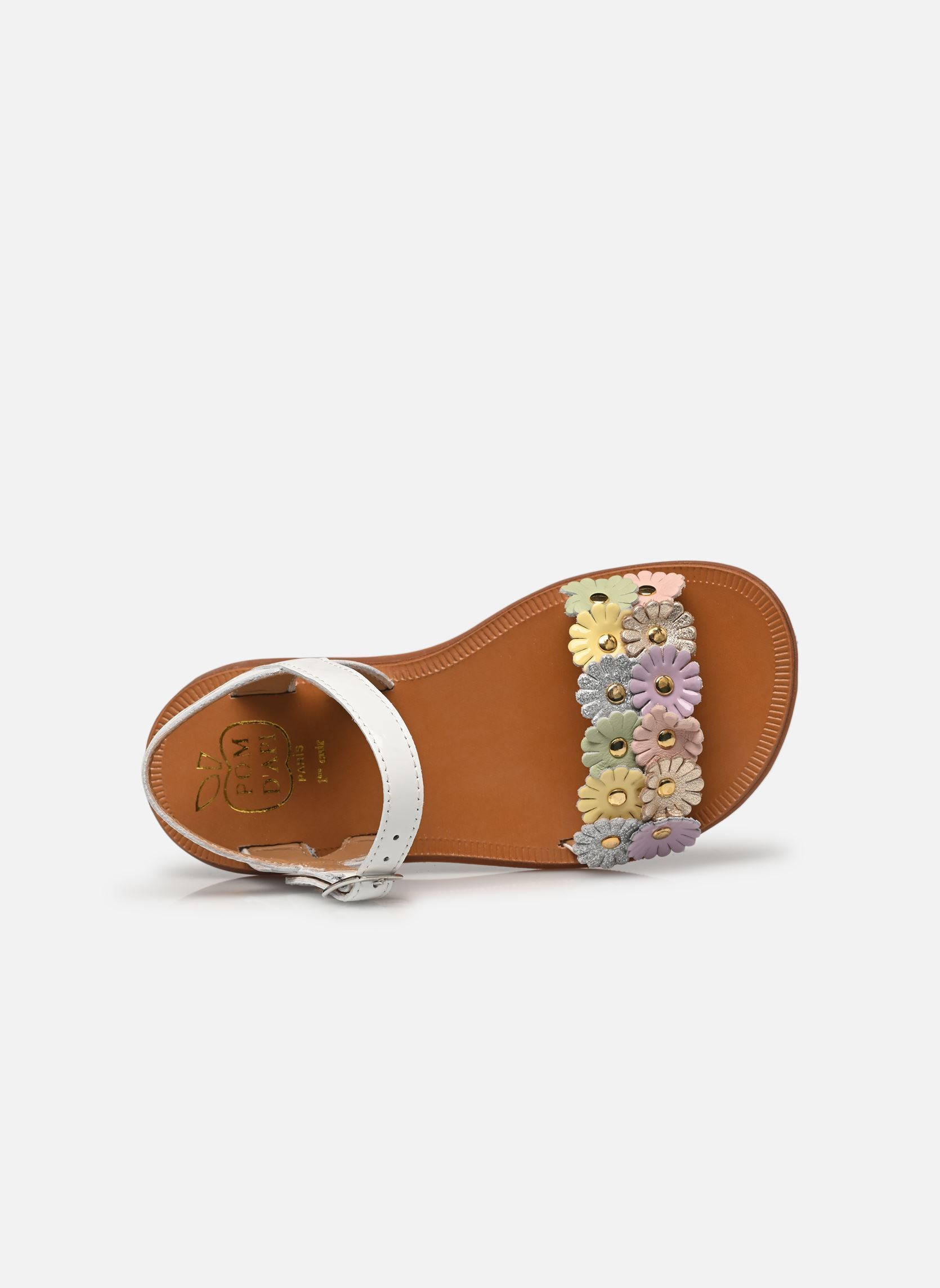 Sandalen Plagette Multi Flo meisjes wit Pom d Api Sandalen Plagette Multi Flo meisjes wit BLANC-MULTICO