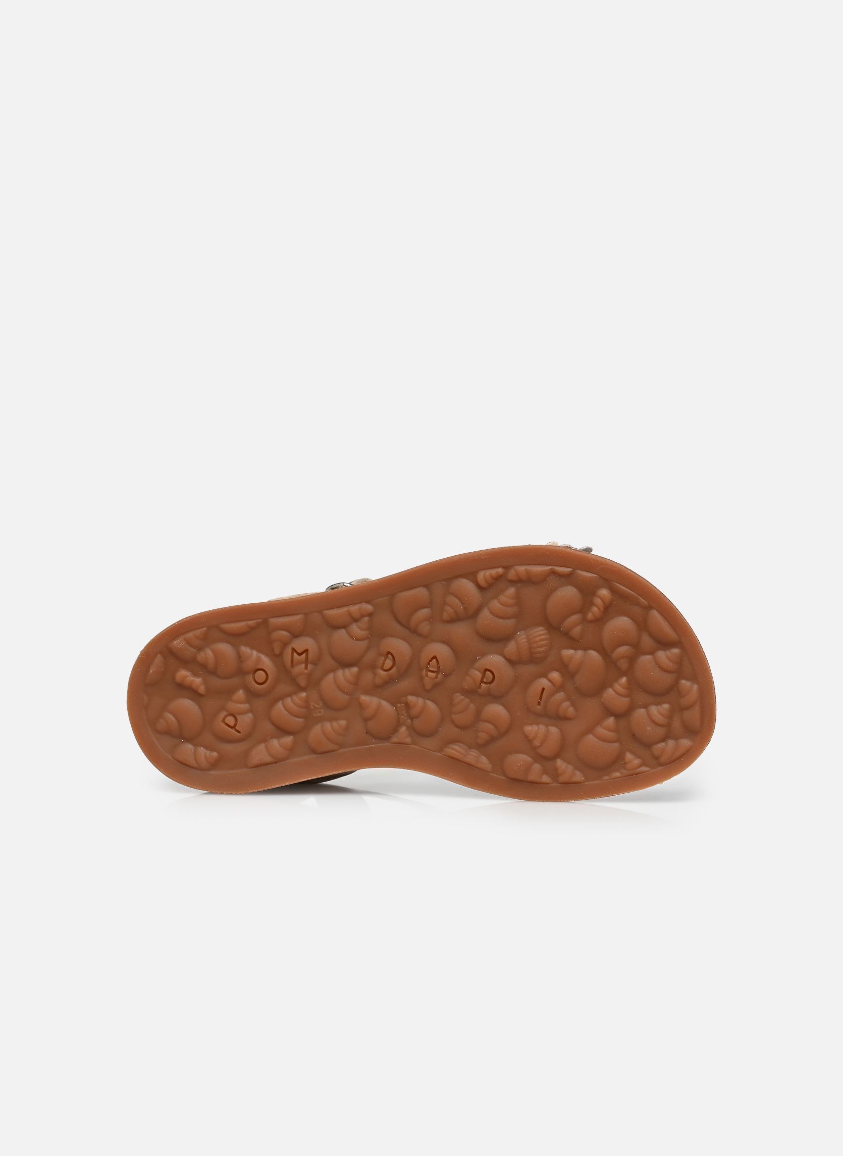 Sandales Plagette Multi Flo fille or et bronze Pom d Api Sandales Plagette Multi Flo fille or et bronze PLATINE 2