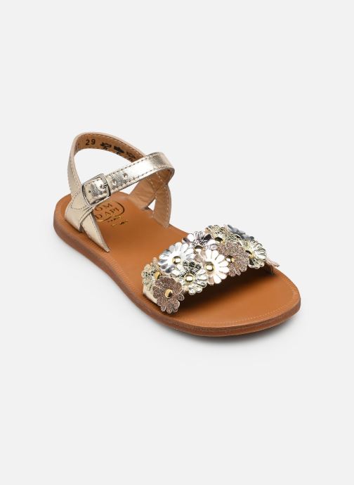 Pom d Api Sandalen Plagette Multi Flo mädchen gold und bronze