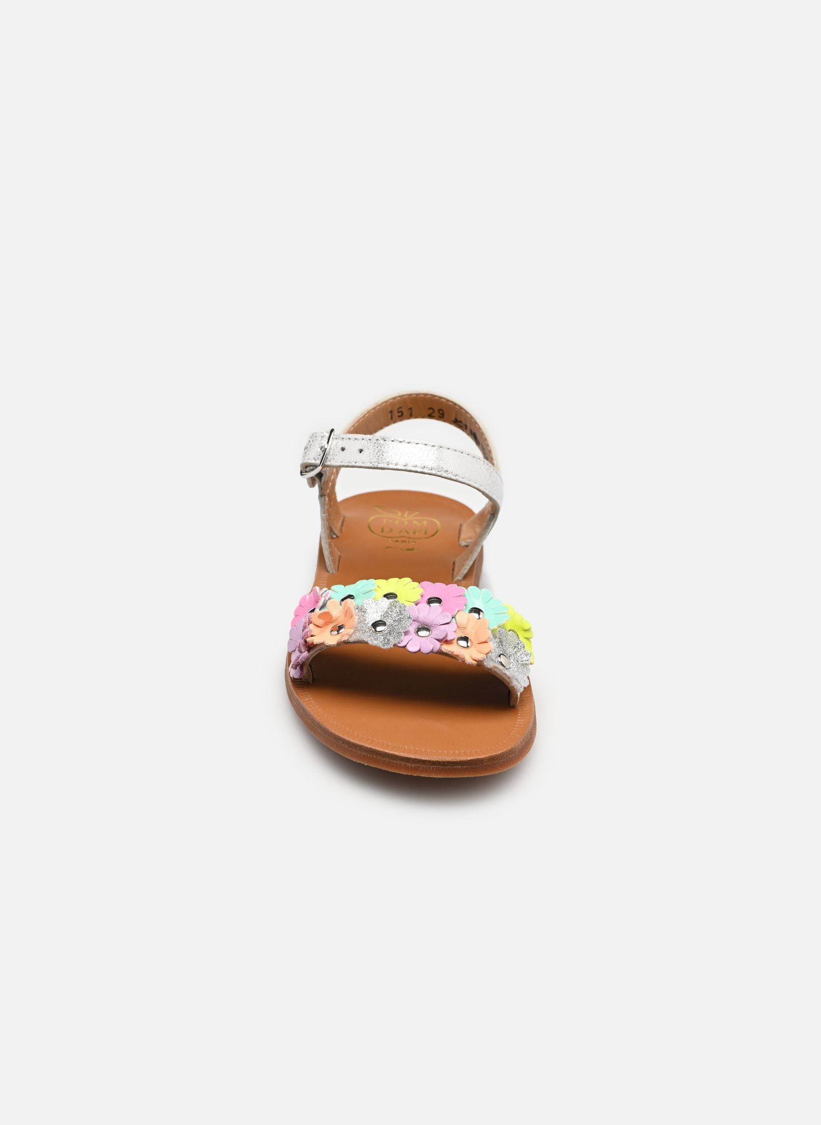 Sandales Plagette Multi Flo fille argent Pom d Api Sandales Plagette Multi Flo fille argent SIVLER