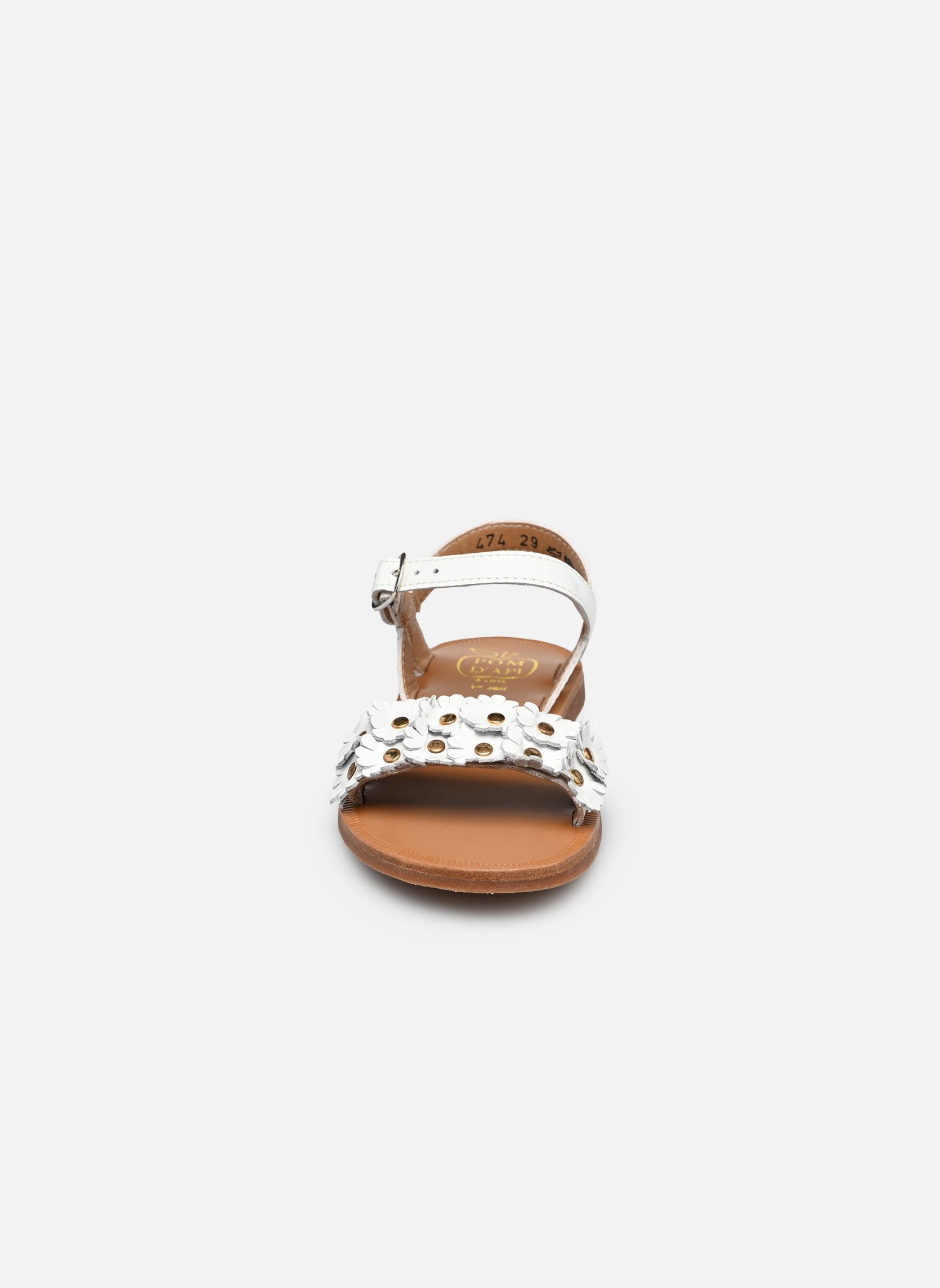 Sandales Plagette Multi Flo fille blanc Pom d Api Sandales Plagette Multi Flo fille blanc BLANC 3