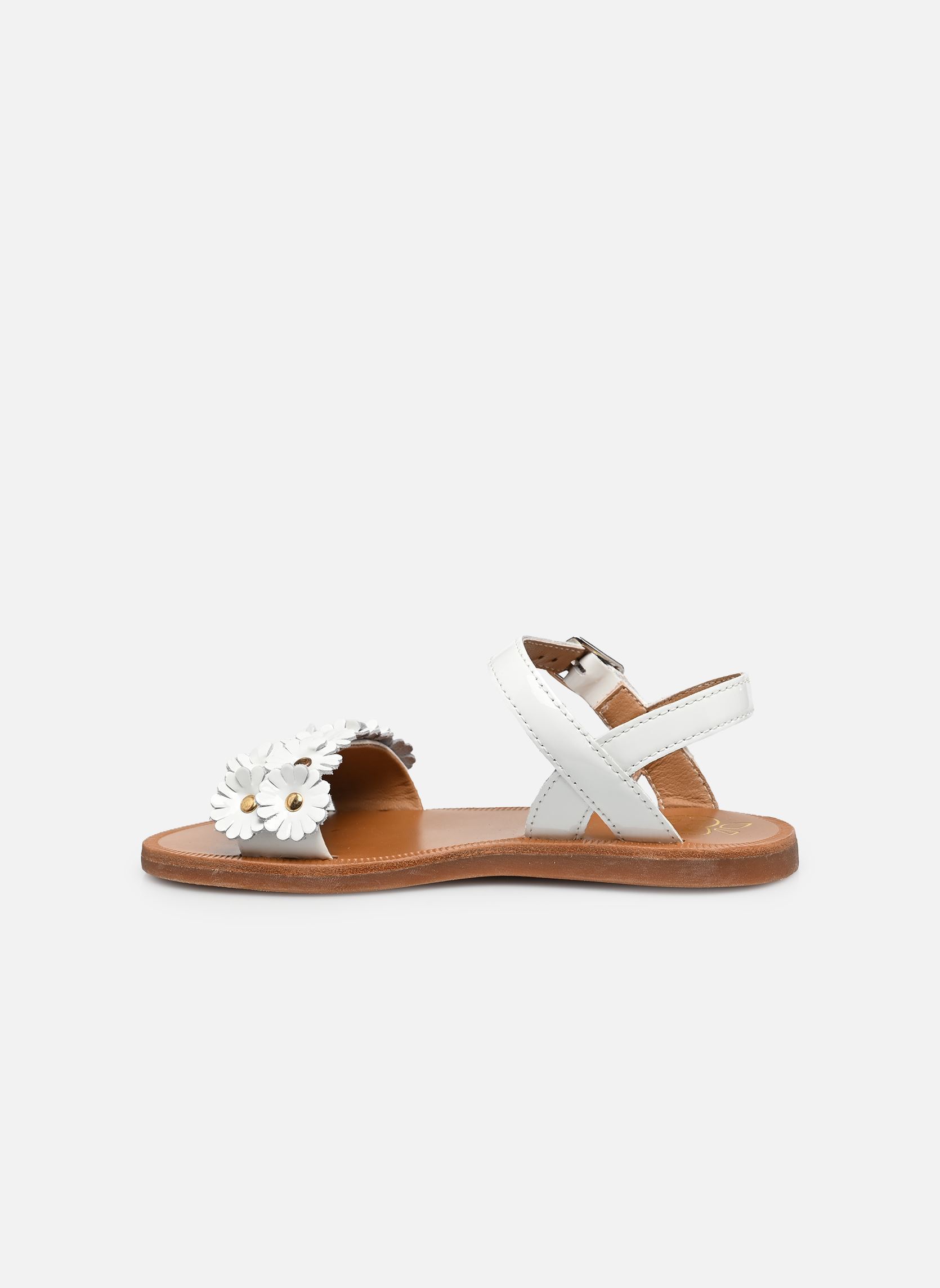 Sandales Plagette Multi Flo fille blanc Pom d Api Sandales Plagette Multi Flo fille blanc BLANC 3