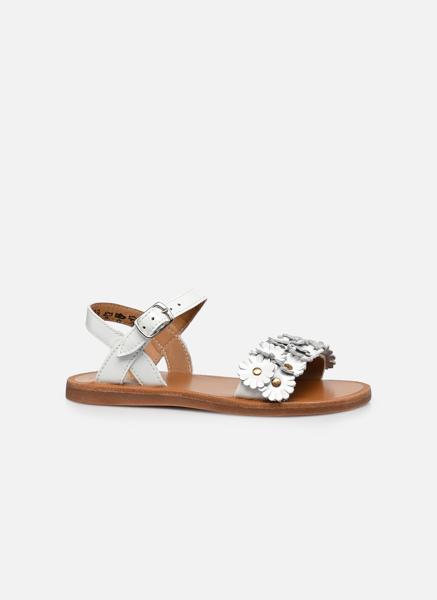 Sandales Plagette Multi Flo fille blanc Pom d Api Sandales Plagette Multi Flo fille blanc BLANC 3