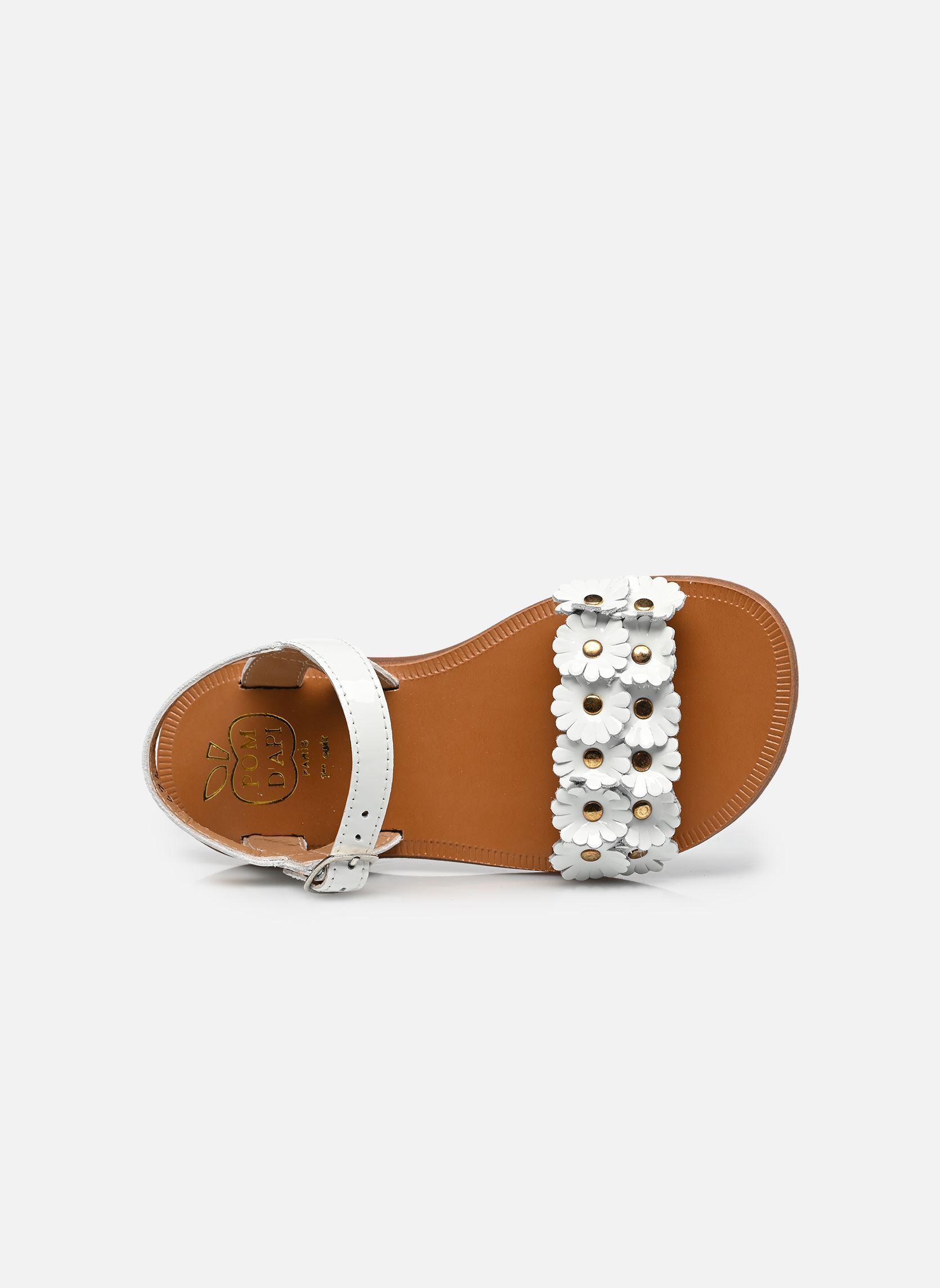 Sandales Plagette Multi Flo fille blanc Pom d Api Sandales Plagette Multi Flo fille blanc BLANC 3