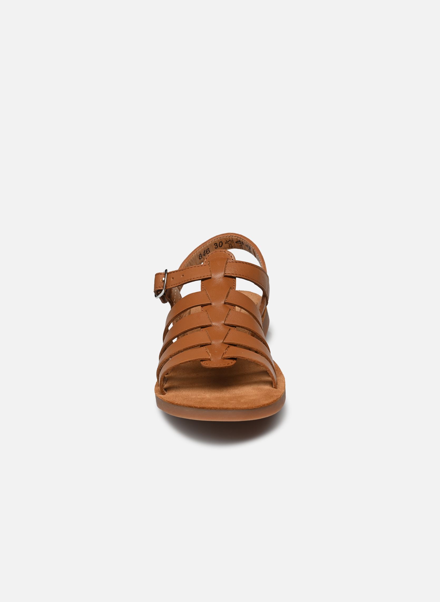Sandales Plage-Air Strap fille marron Pom d Api Sandales Plage-Air Strap fille marron CAMEL