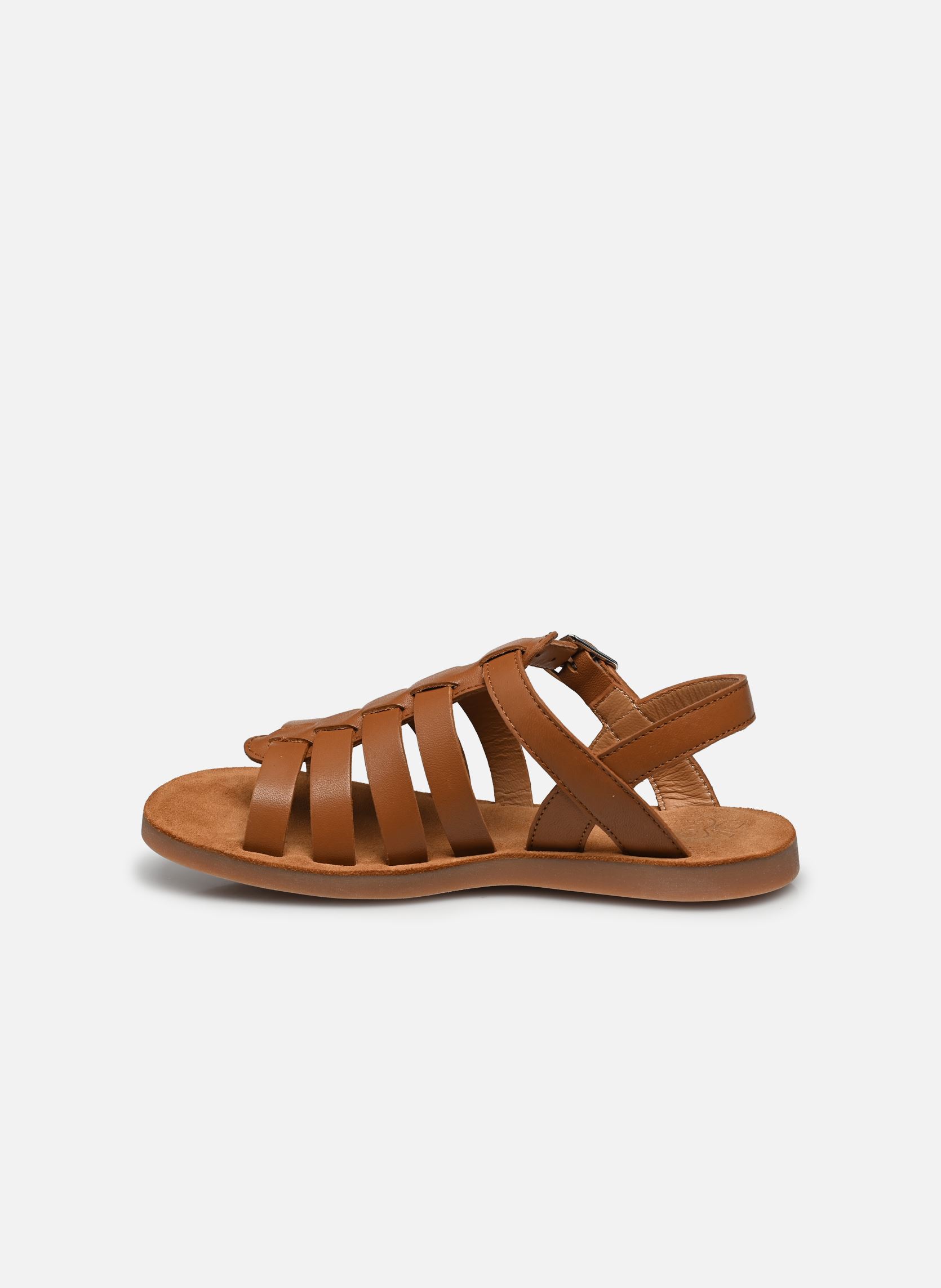 Sandales Plage-Air Strap fille marron Pom d Api Sandales Plage-Air Strap fille marron CAMEL