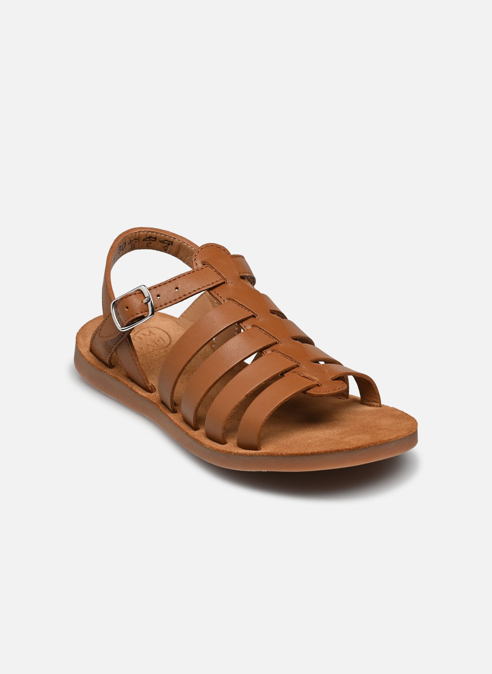 Sandales Plage-Air Strap fille marron Pom d Api Sandales Plage-Air Strap fille marron CAMEL