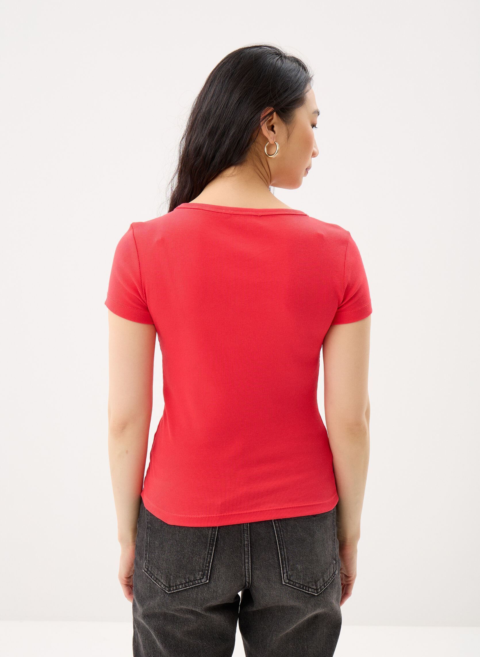Kurzarm-T-Shirts Tjw Slim Essential damen rot Tommy Jeans Kurzarm-T-Shirts Tjw Slim Essential damen rot RED ALERT