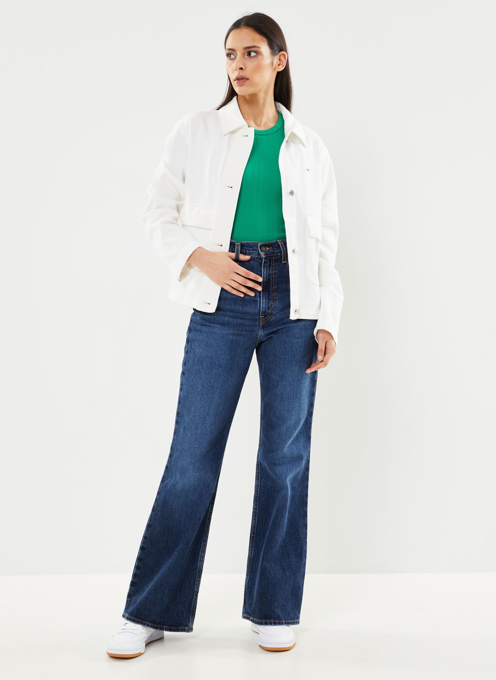 Blousons Tjw Gmd Cotton Jacke femme blanc Tommy Jeans Blousons Tjw Gmd Cotton Jacke femme blanc ANCIENT WHITE