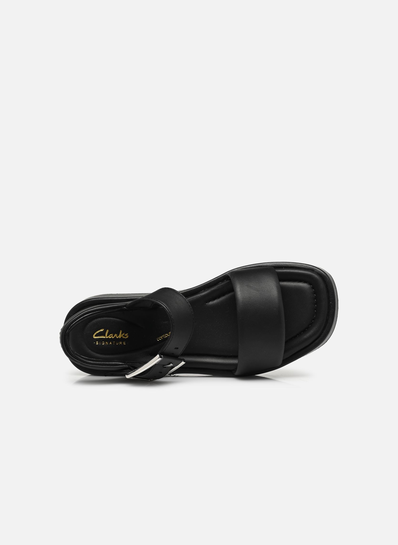 Sandales plates Alda Strap femme noir Clarks Sandales plates Alda Strap femme noir Black leather