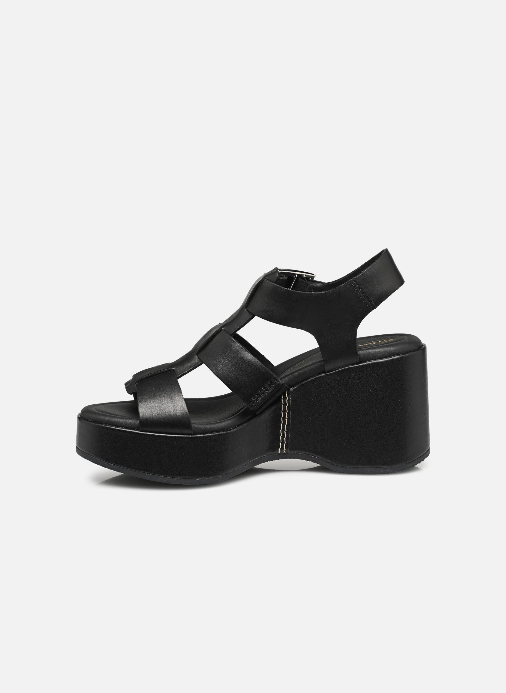 Keil- und Plateausandalen Manon Cove damen schwarz Clarks Keil- und Plateausandalen Manon Cove damen schwarz BLACK LEATHER