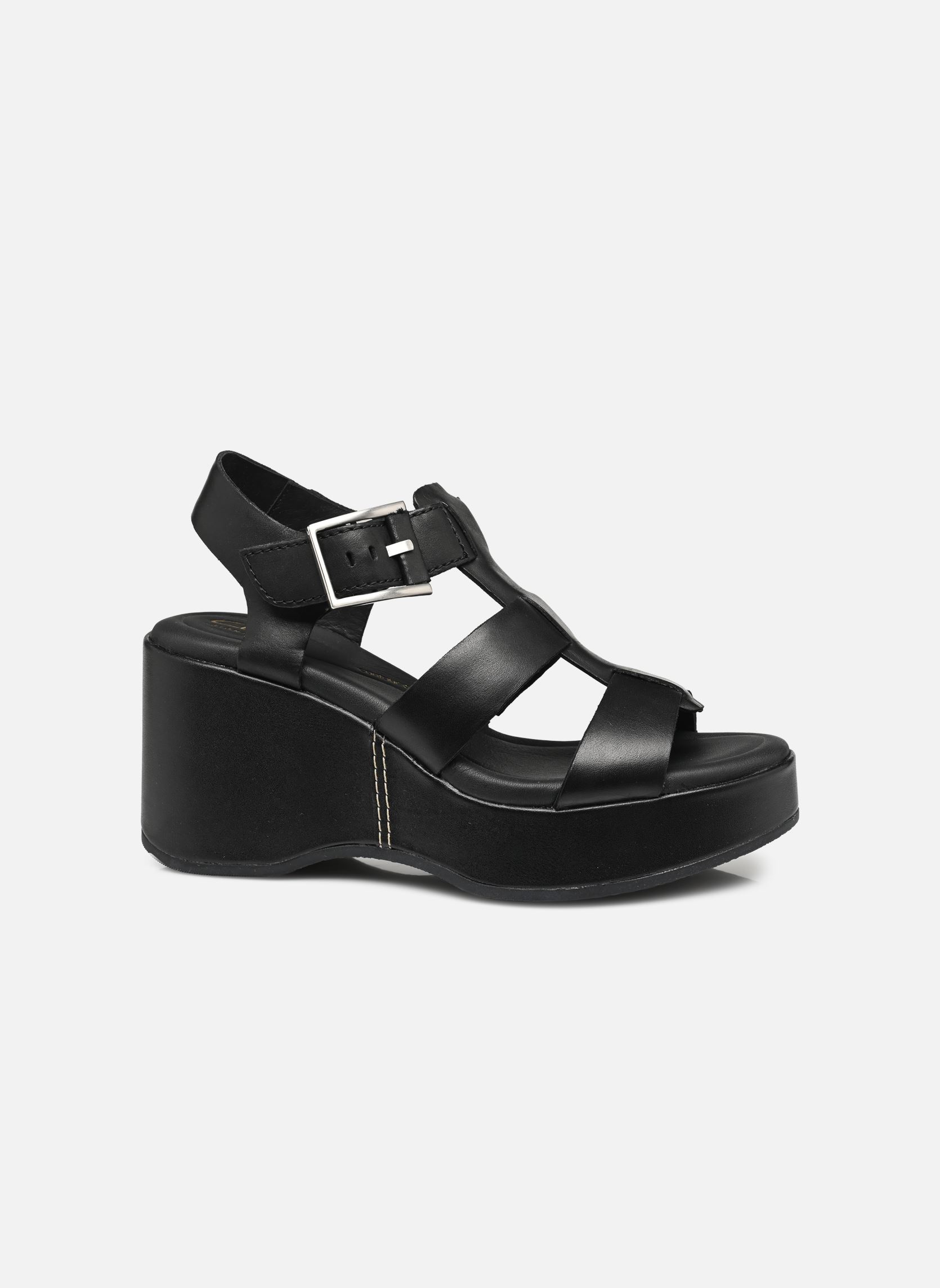 Keil- und Plateausandalen Manon Cove damen schwarz Clarks Keil- und Plateausandalen Manon Cove damen schwarz BLACK LEATHER
